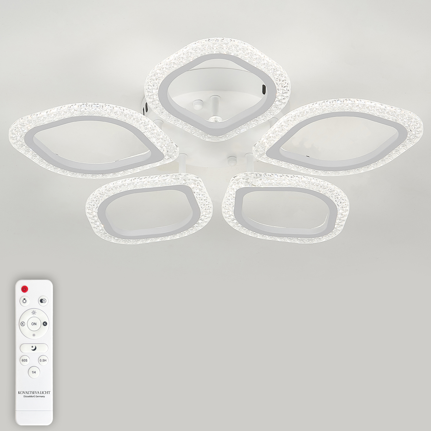 Изображение товара Люстра потолочная светодиодная Natali Kovaltseva lamps 81408 с пультом управление 15 м² белая