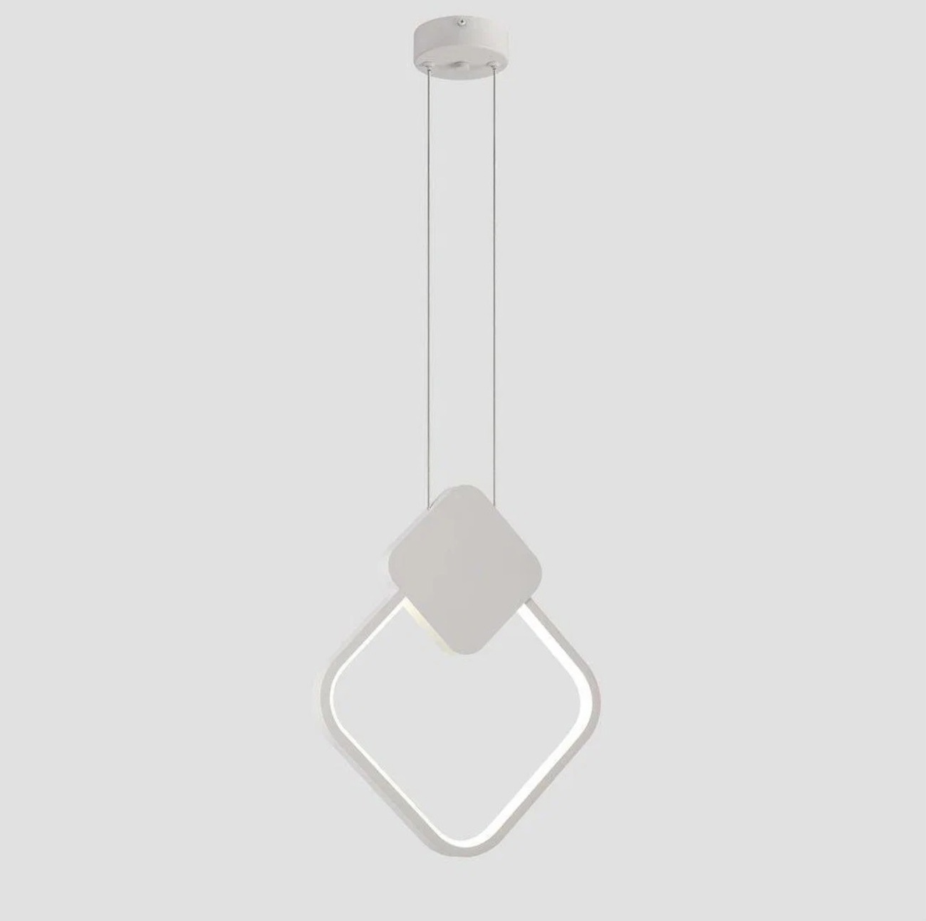 Изображение товара Подвесной светильник Flylight Mojo-w 6 м² теплый белый белый квадрат алюминий