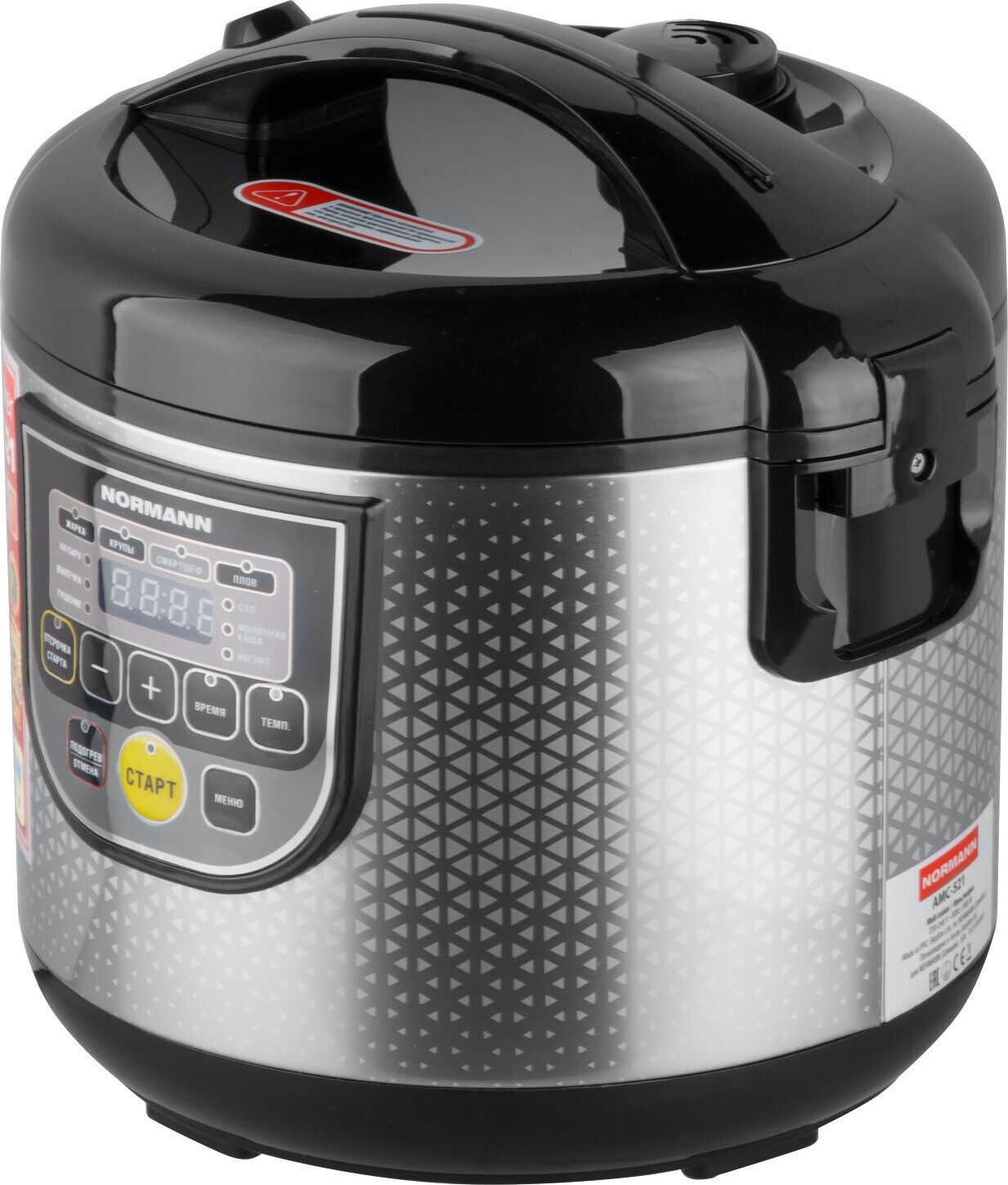 Изображение товара Мультиварка NORMANN AMC-521 5 л 10 программ черный/серебристый