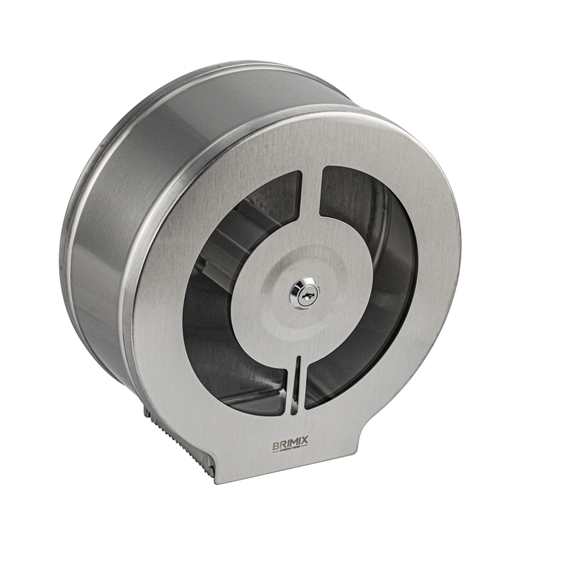 Изображение товара Диспенсер для туалетной бумаги нержавеющая BRIMIX 9921 матовая сталь, с ключом