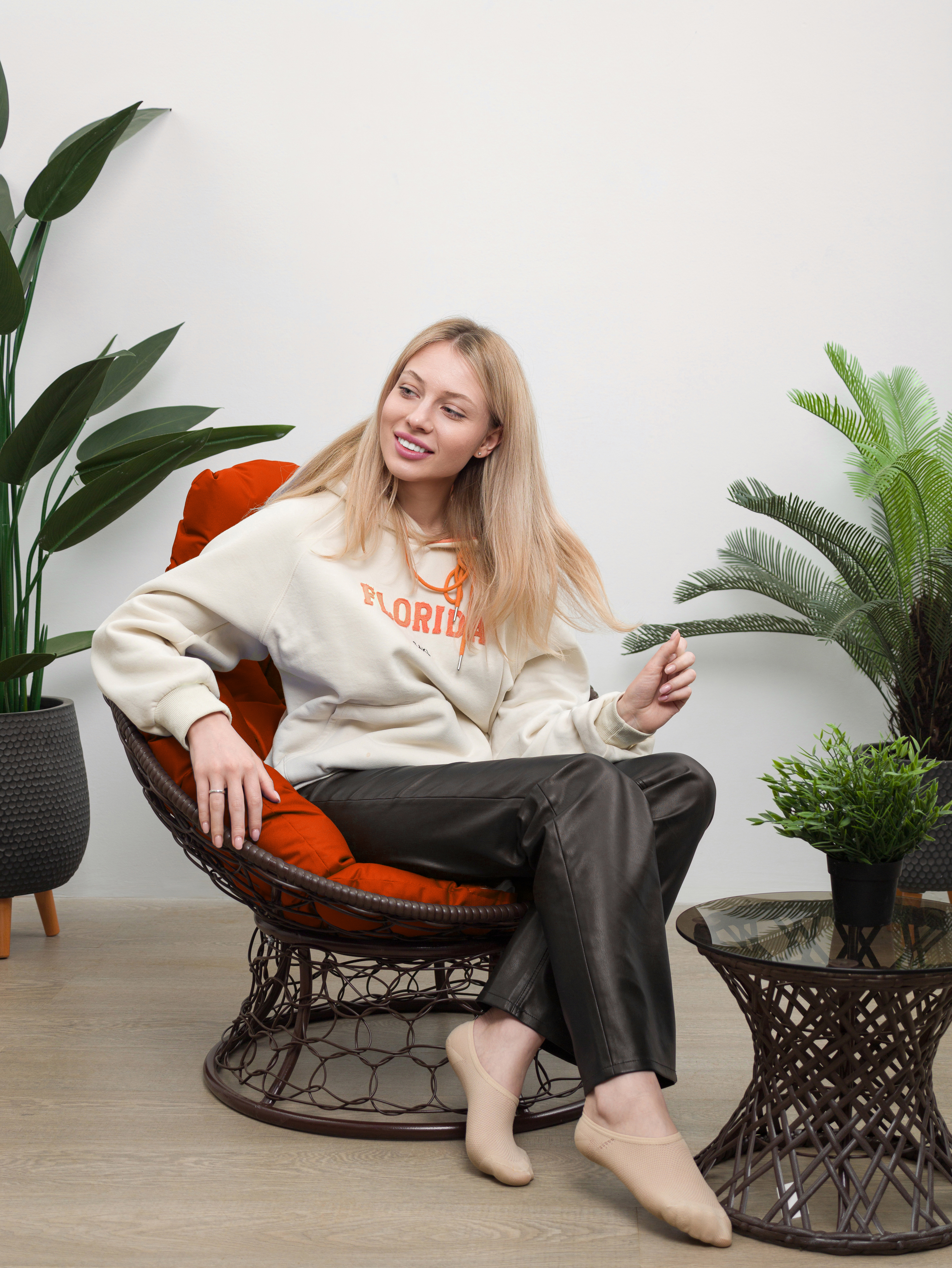 Изображение товара Кресло садовое M-group 12070207 Папасан мини 77 см x 81 см x 68 см искусственный ротанг коричневый