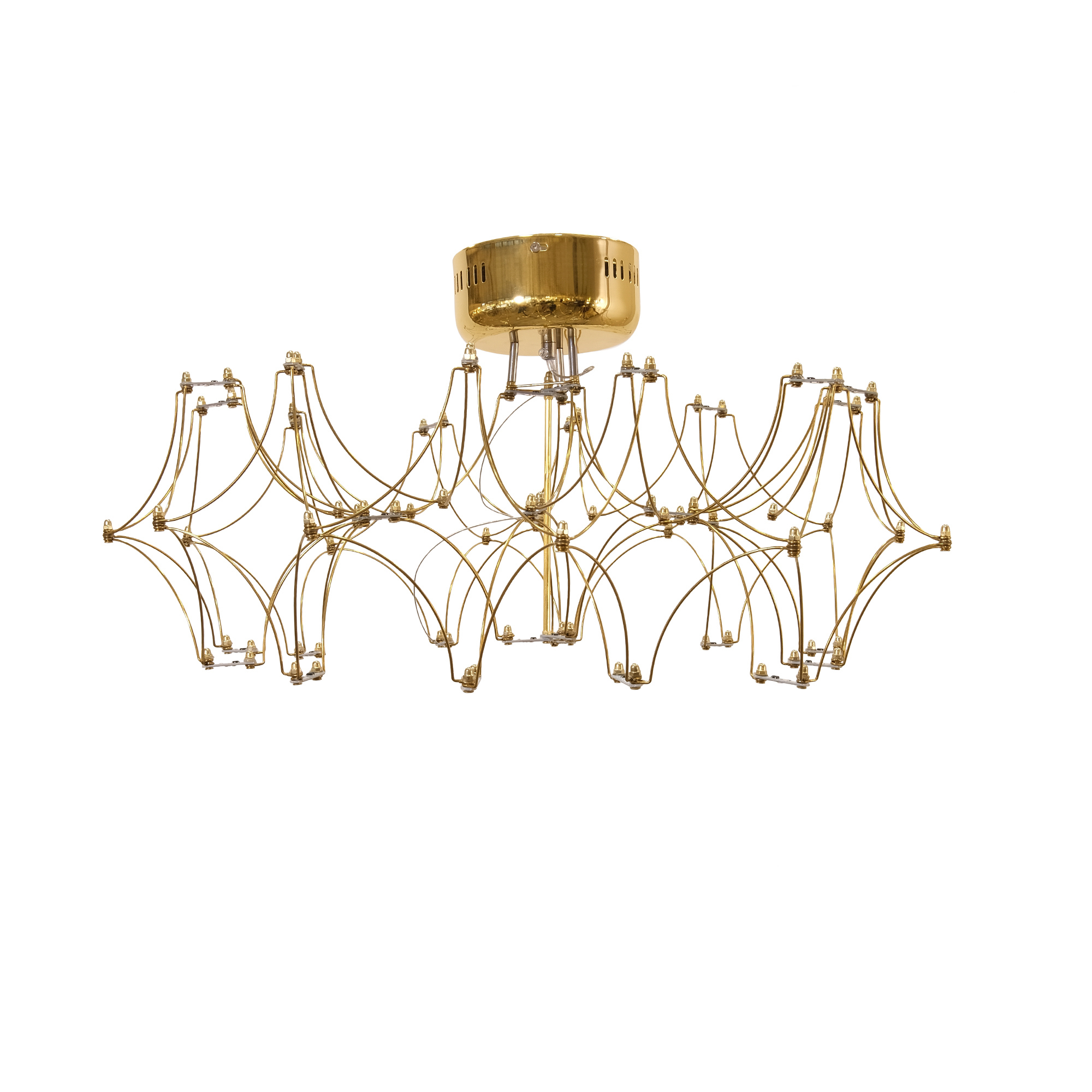 Изображение товара Люстра потолочная светодиодная Light dekor 24645-1с 14 м² теплый белый (желтый) свет цвет жёлтый/золотой