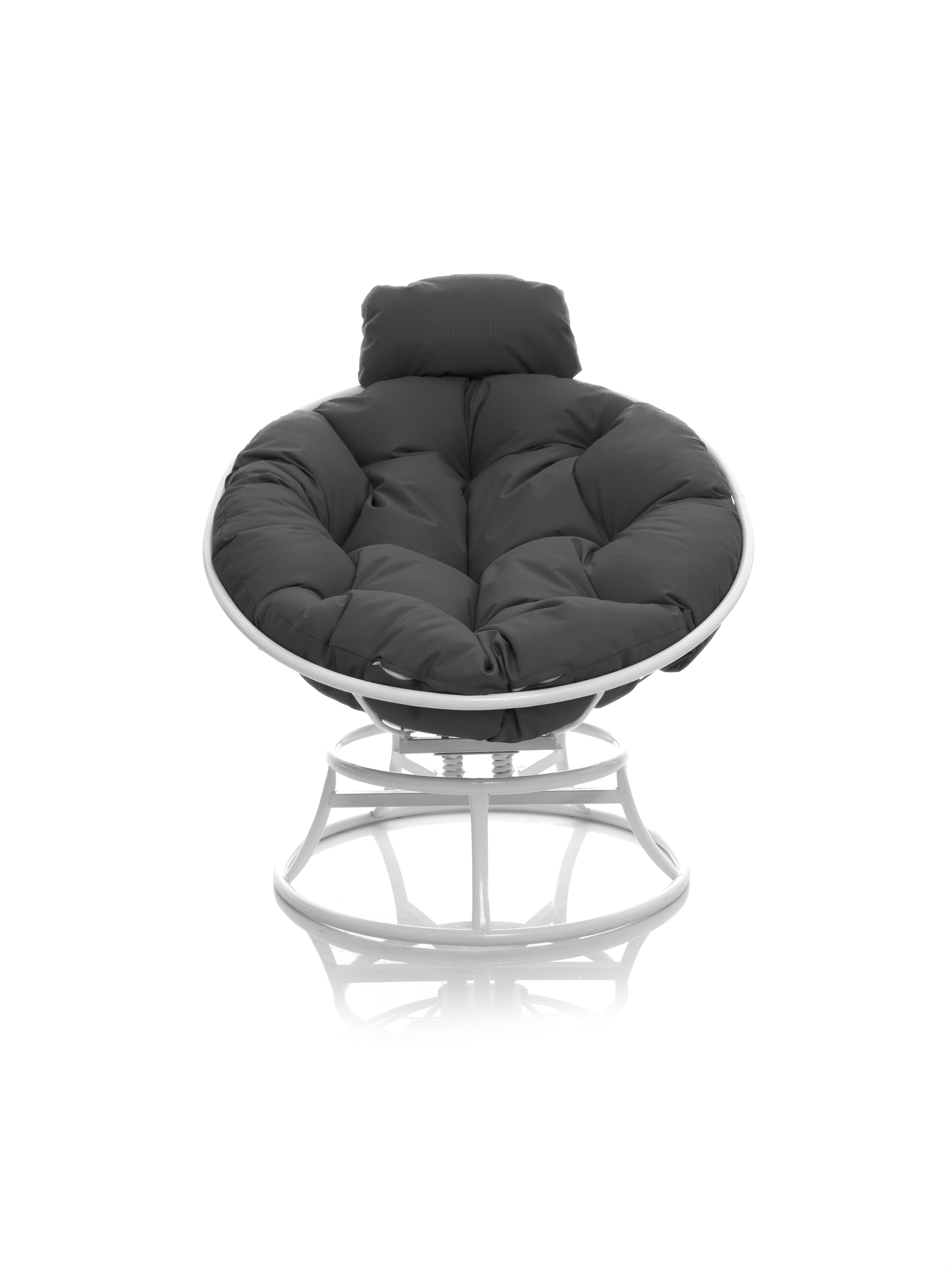 Изображение товара Кресло садовое М-group Папасан из искусственного ротанга белое