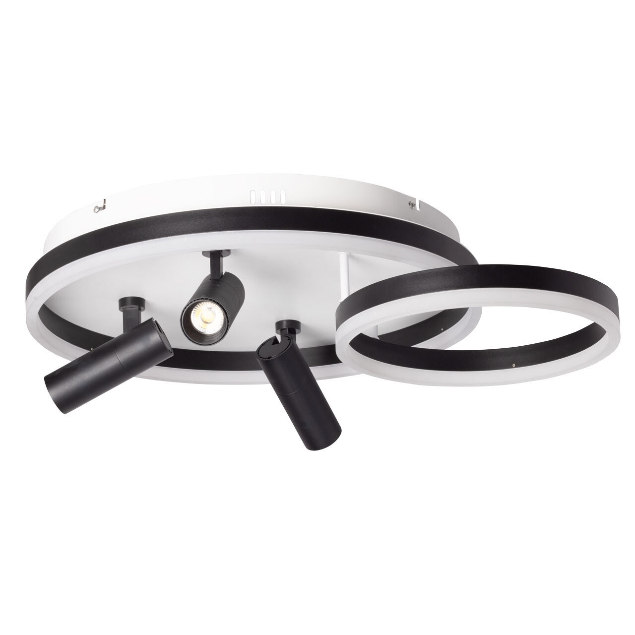 Изображение товара Люстра потолочная DE MARKT с пультом 24.19 м² изменение оттенков белого черная