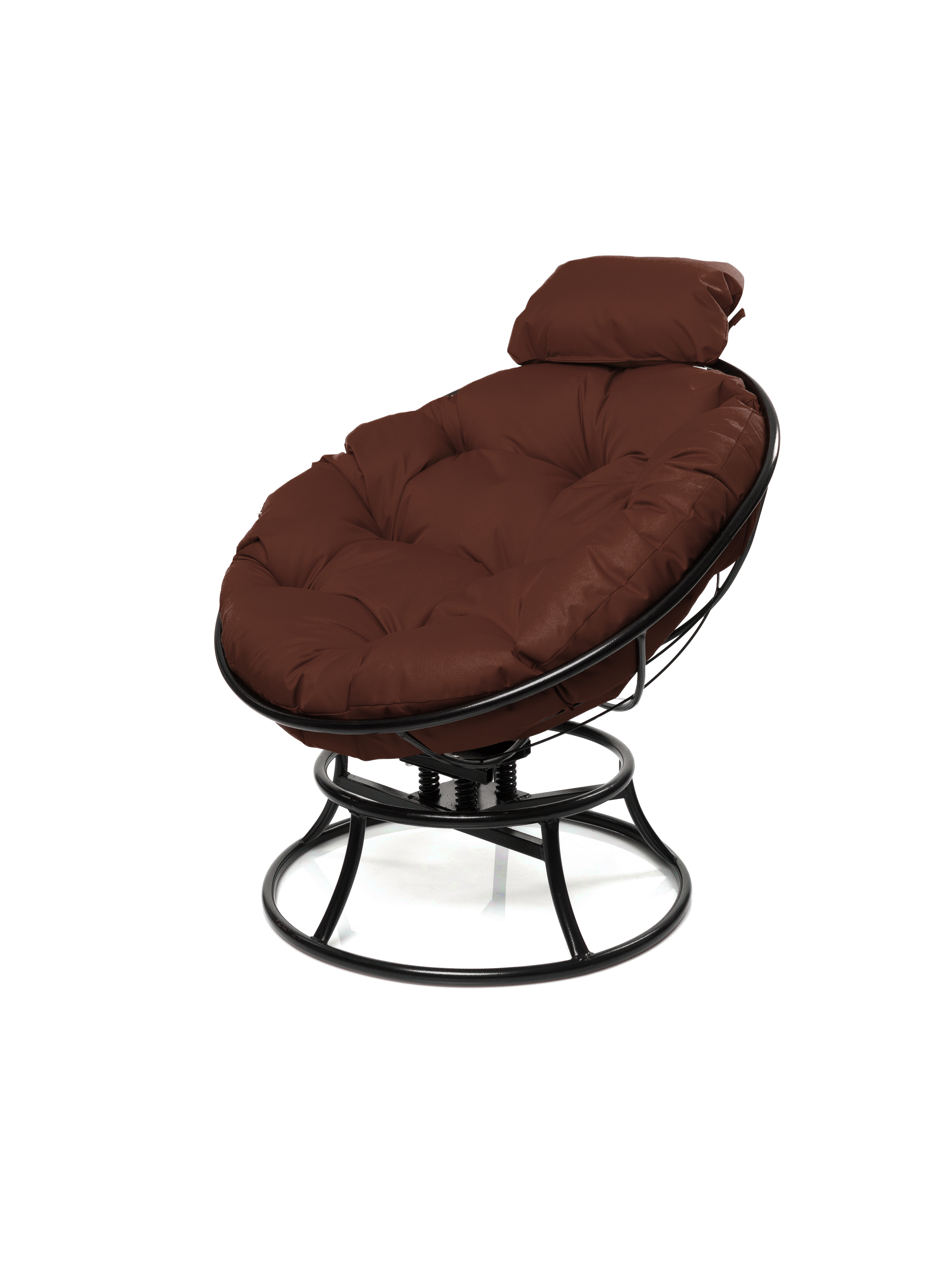 Изображение товара Кресло садовое M-group Папасан пружинка мини 77x29x76 см искусственный ротанг черное