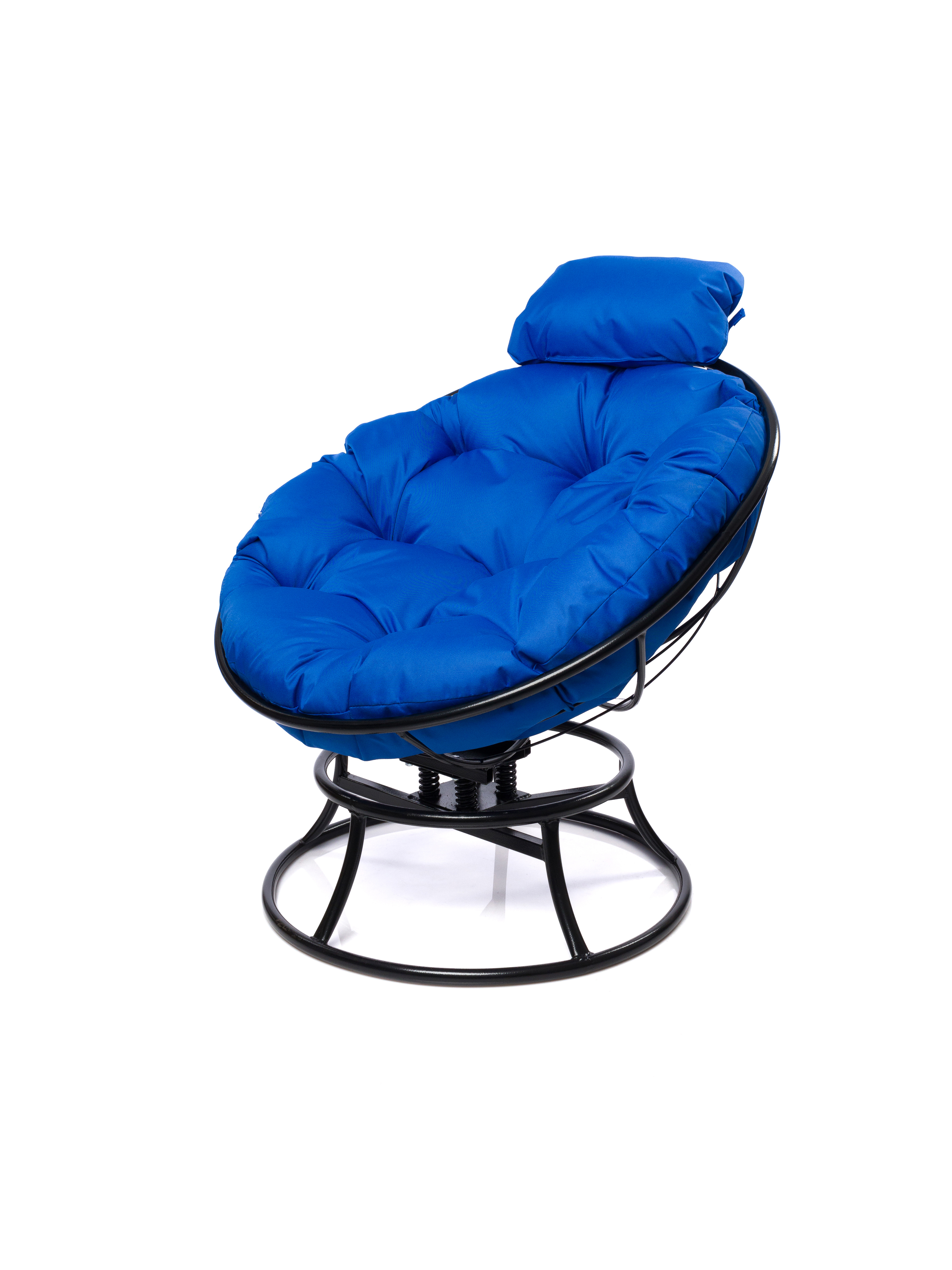 Изображение товара Кресло садовое M-group 12080410 Папасан пружинка мини 77 см x 29 см x 76 см искусственный ротанг черный