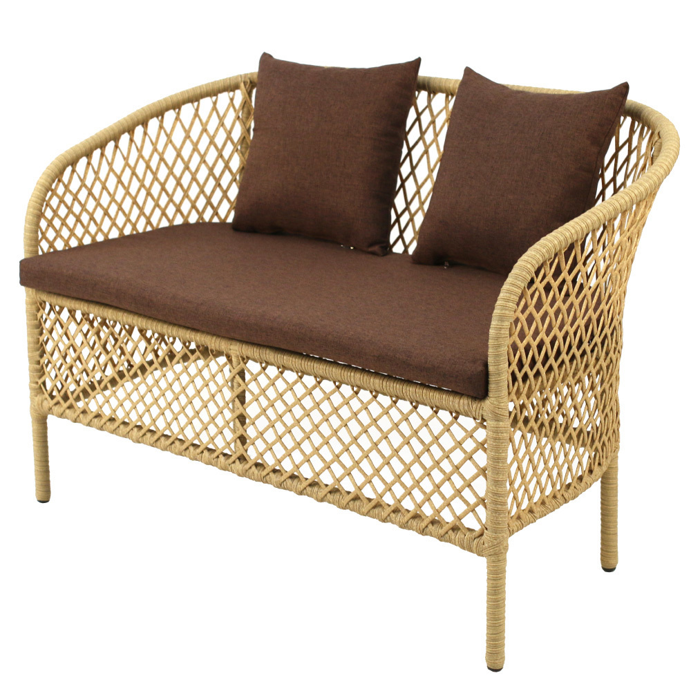 Изображение товара Диван садовый Laura 120x62x80 см из полиэстера и стали бежевый