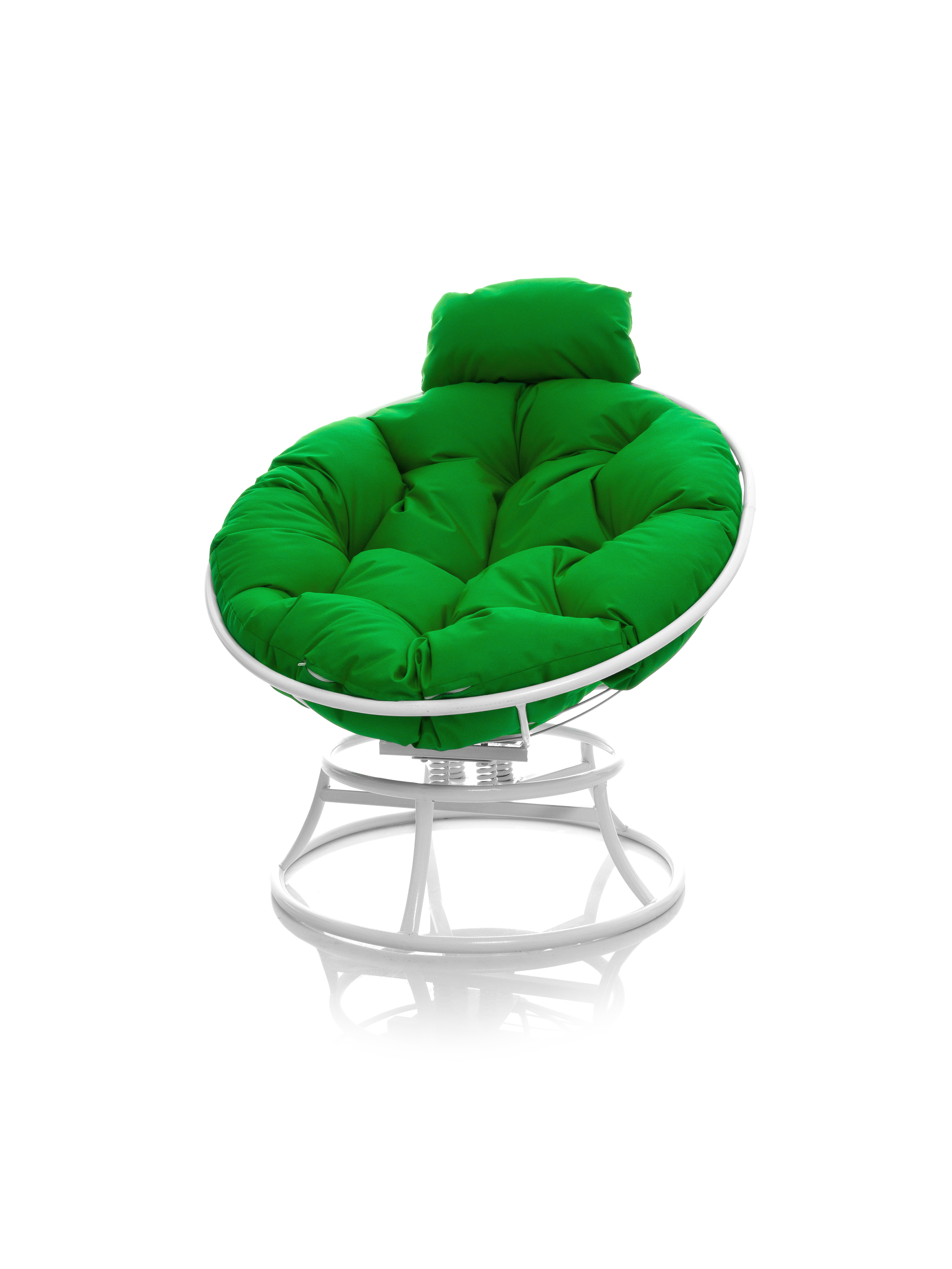 Изображение товара Кресло садовое М-Group Папасан пружинка мини, зеленое для террасы и сада