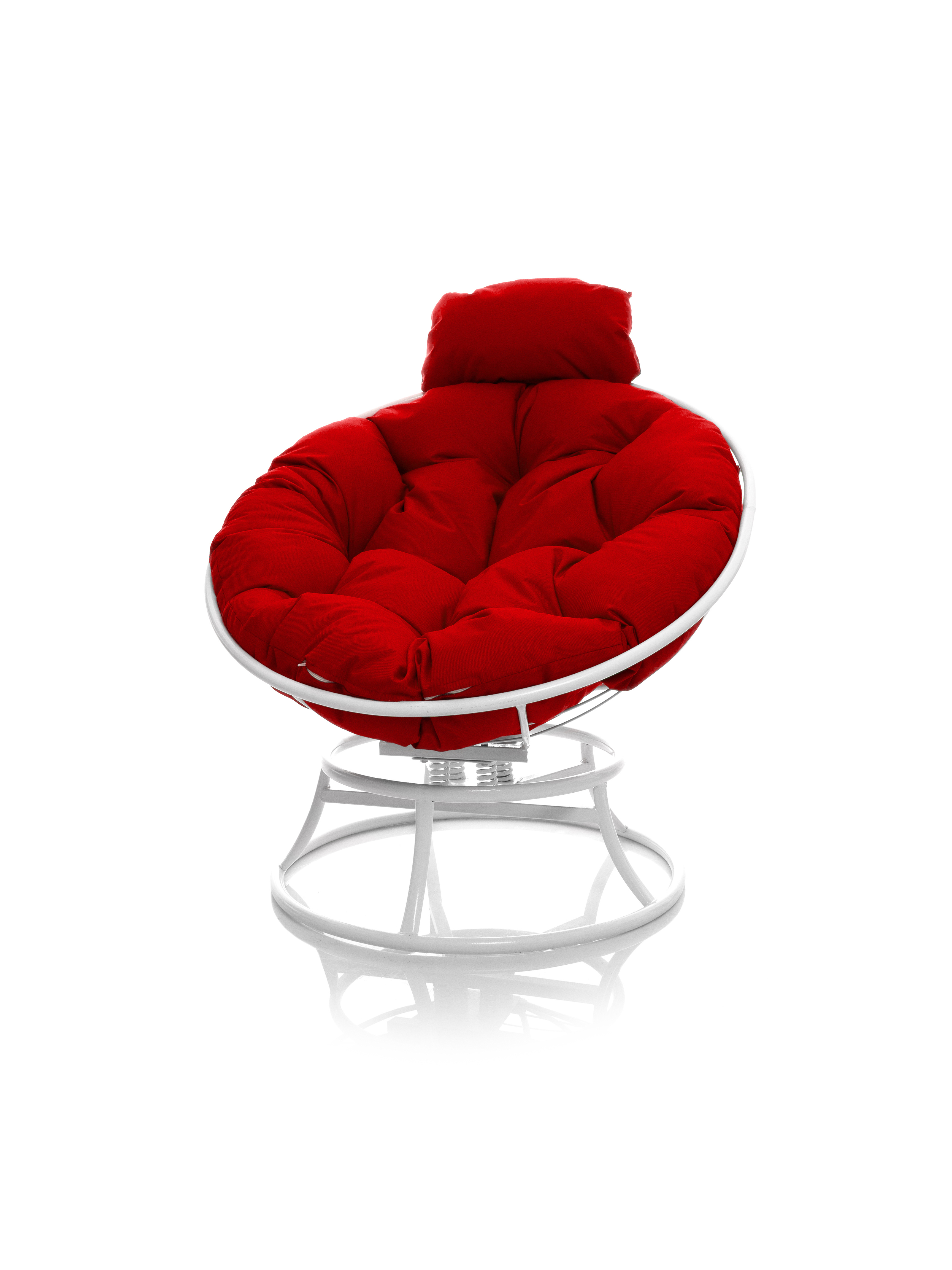 Изображение товара Кресло садовое M-group Папасан пружинка мини белое для отдыха на даче и в саду