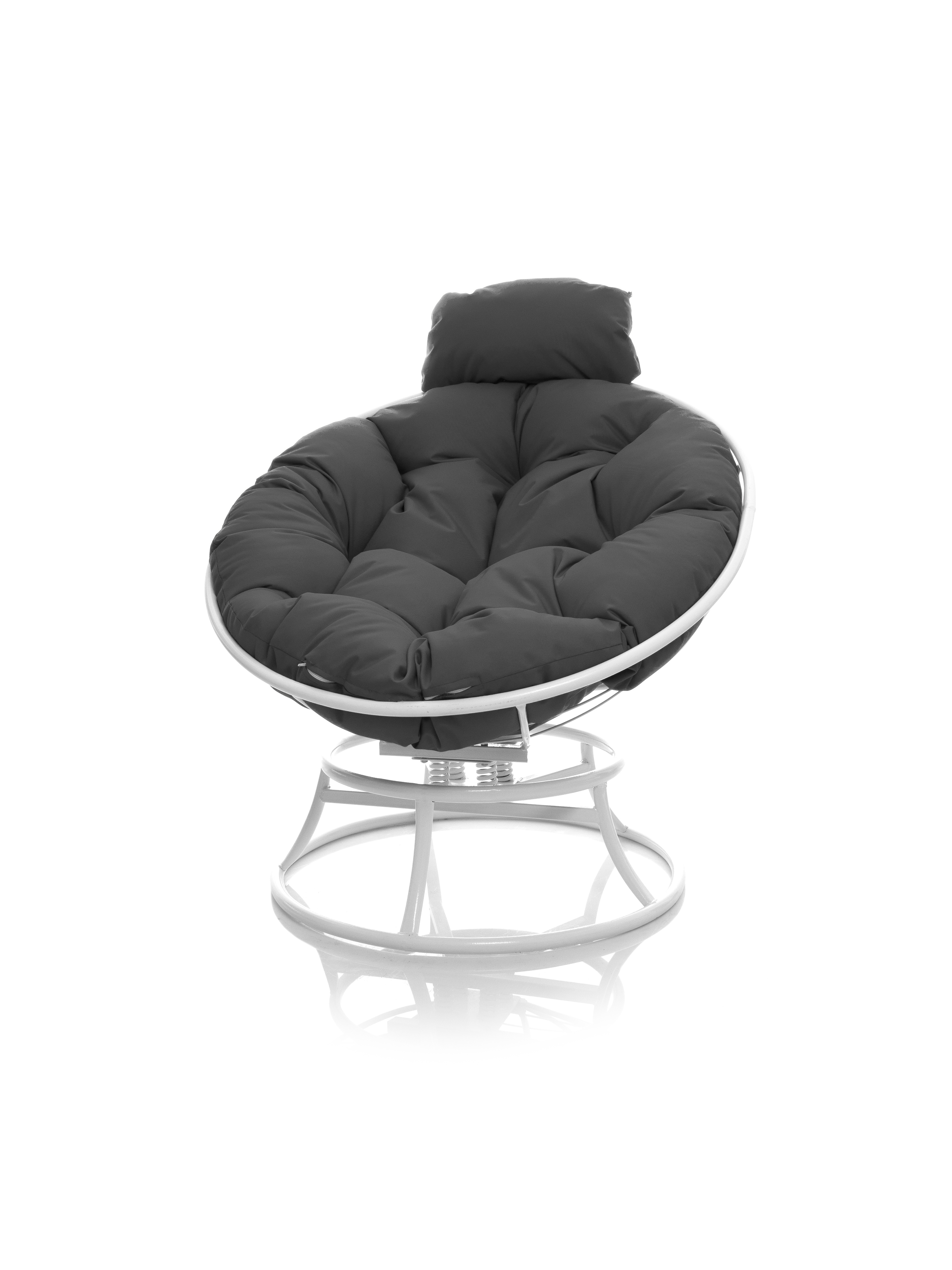 Изображение товара Кресло садовое M-group 12080109 Папасан пружинка мини 77 см x 29 см x 76 см искусственный ротанг белый