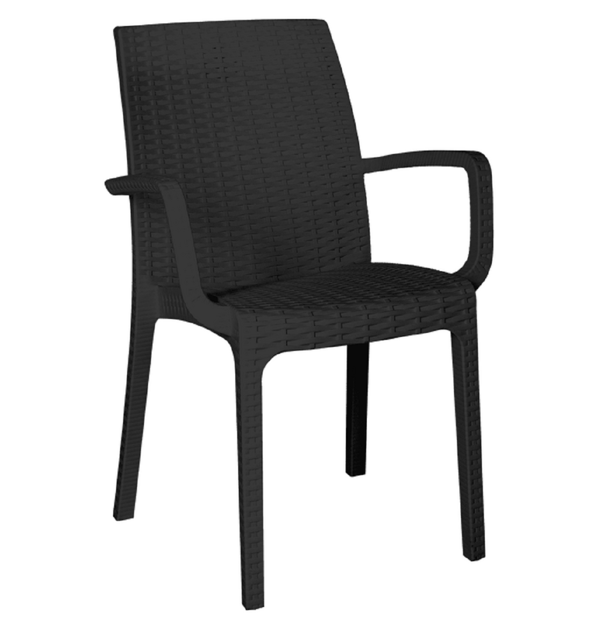 Изображение товара Садовый стул Раттан 56 см x 58 см x 85.5 см серый серебристый