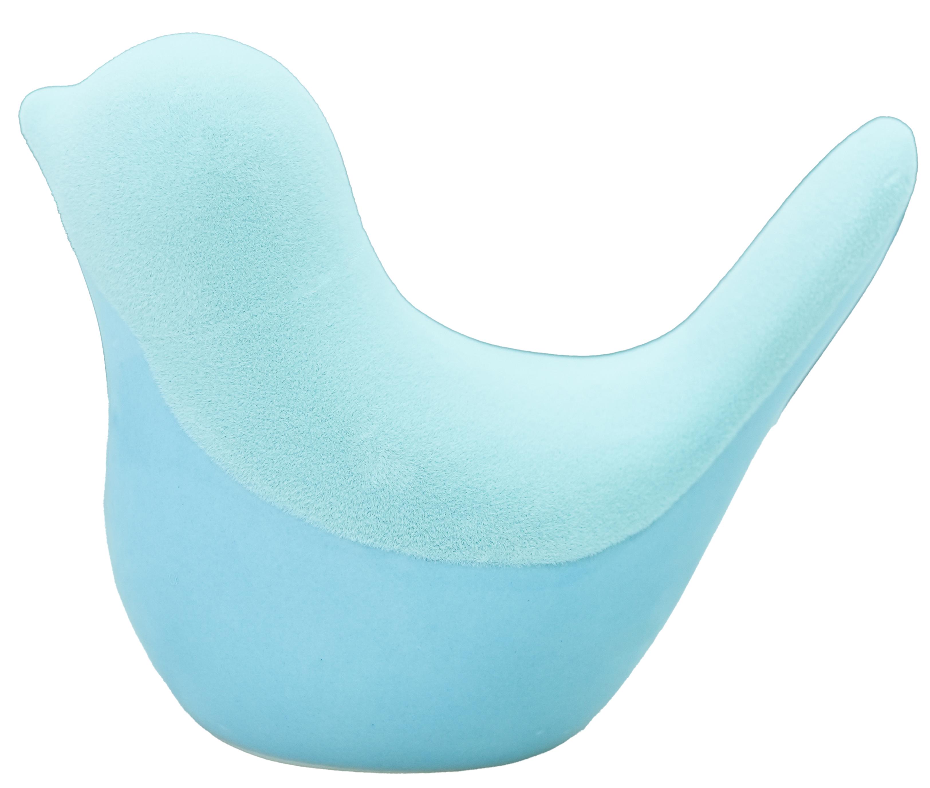 Изображение товара Декоративная птица из керамики голубая 8,5 см — стильный декор