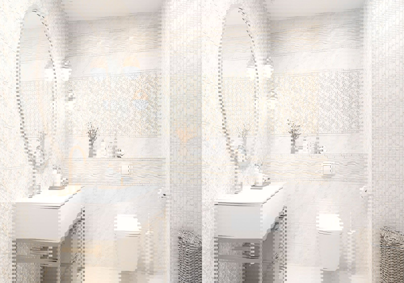 Изображение товара Керамическая плитка Alma Ceramica Modena 20x60 см бежевый для стен внутренней отделки