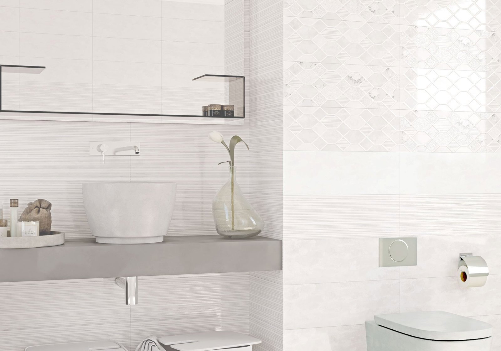 Изображение товара Керамическая плитка Alma Ceramica TWU11RXN024 20x60 см бежевого цвета