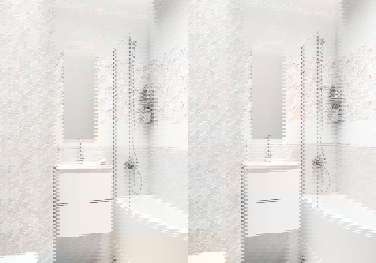 Изображение товара Керамическая плитка Alma Ceramica TWU11RXN404 20x60 светло-серая для облицовки стен