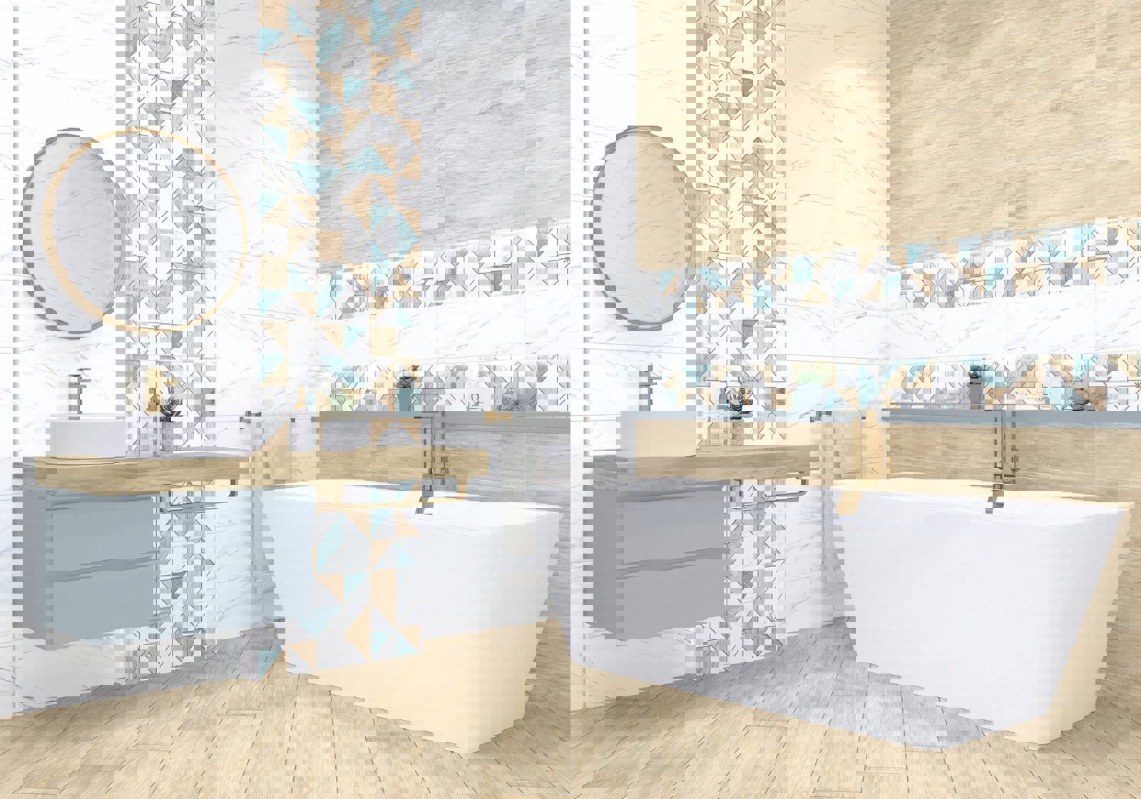 Изображение товара Керамическая плитка Alma ceramica TWU11SLH014ekb 20x60см цвет разноцветный