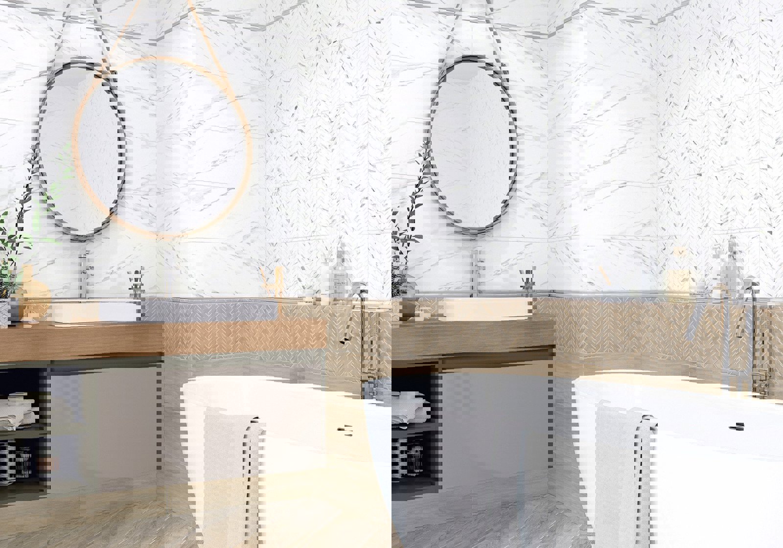 Изображение товара Керамическая плитка Alma Ceramica Tokio 20x60 см белая