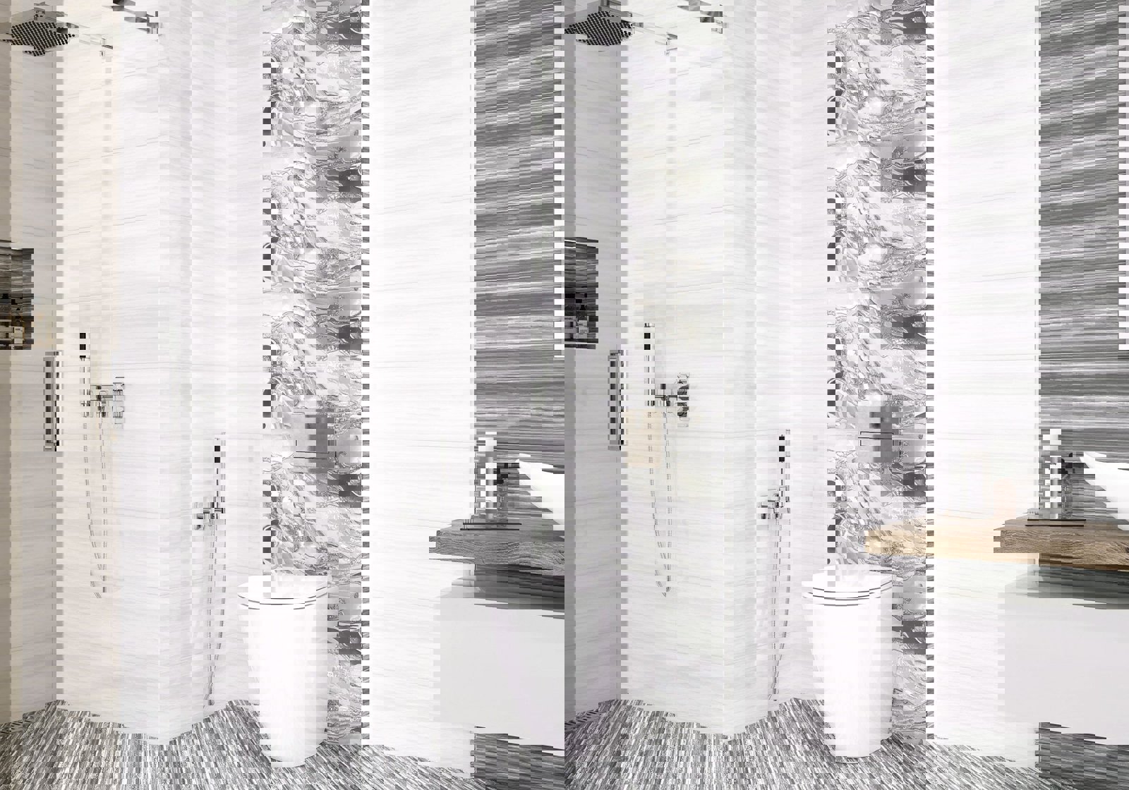 Изображение товара Керамическая плитка Alma ceramica TWU11TOR707ekb 20x60см цвет серый