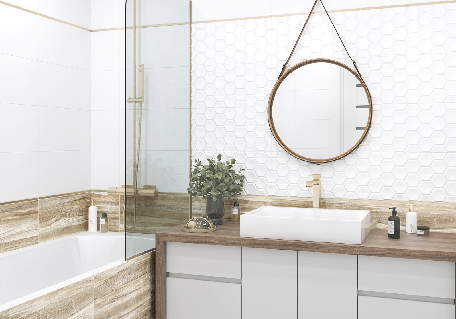 Изображение товара Керамическая плитка Alma ceramica TWU09BLB010 24.9x50 см белая