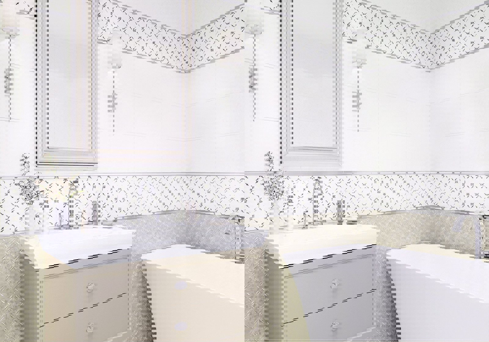 Изображение товара Керамическая плитка Alma Ceramica TWU09MNR030 24.9x50 белая для стен