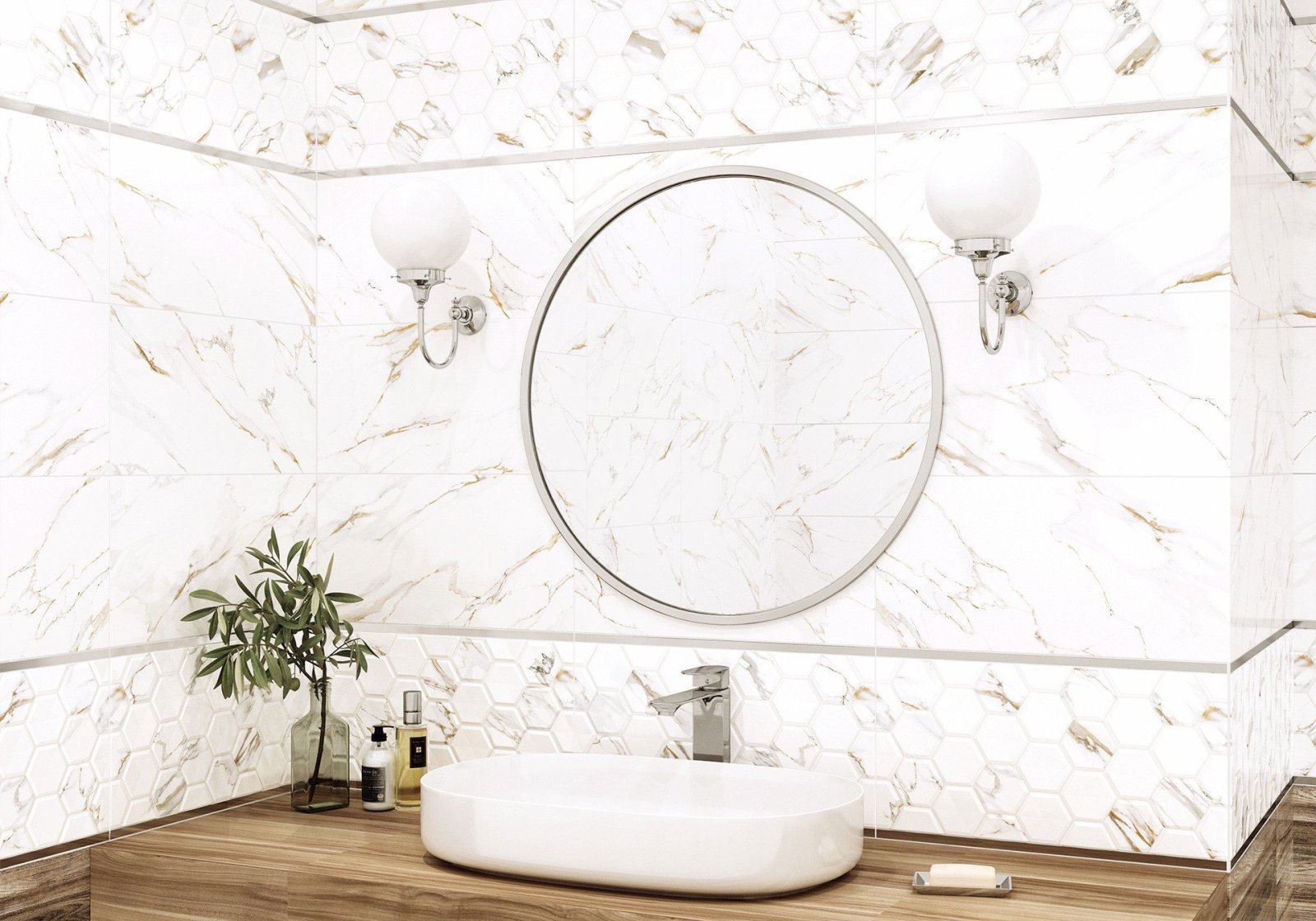 Изображение товара Керамическая плитка Alma Ceramica TWU09DBL004 24.9x50 см белая