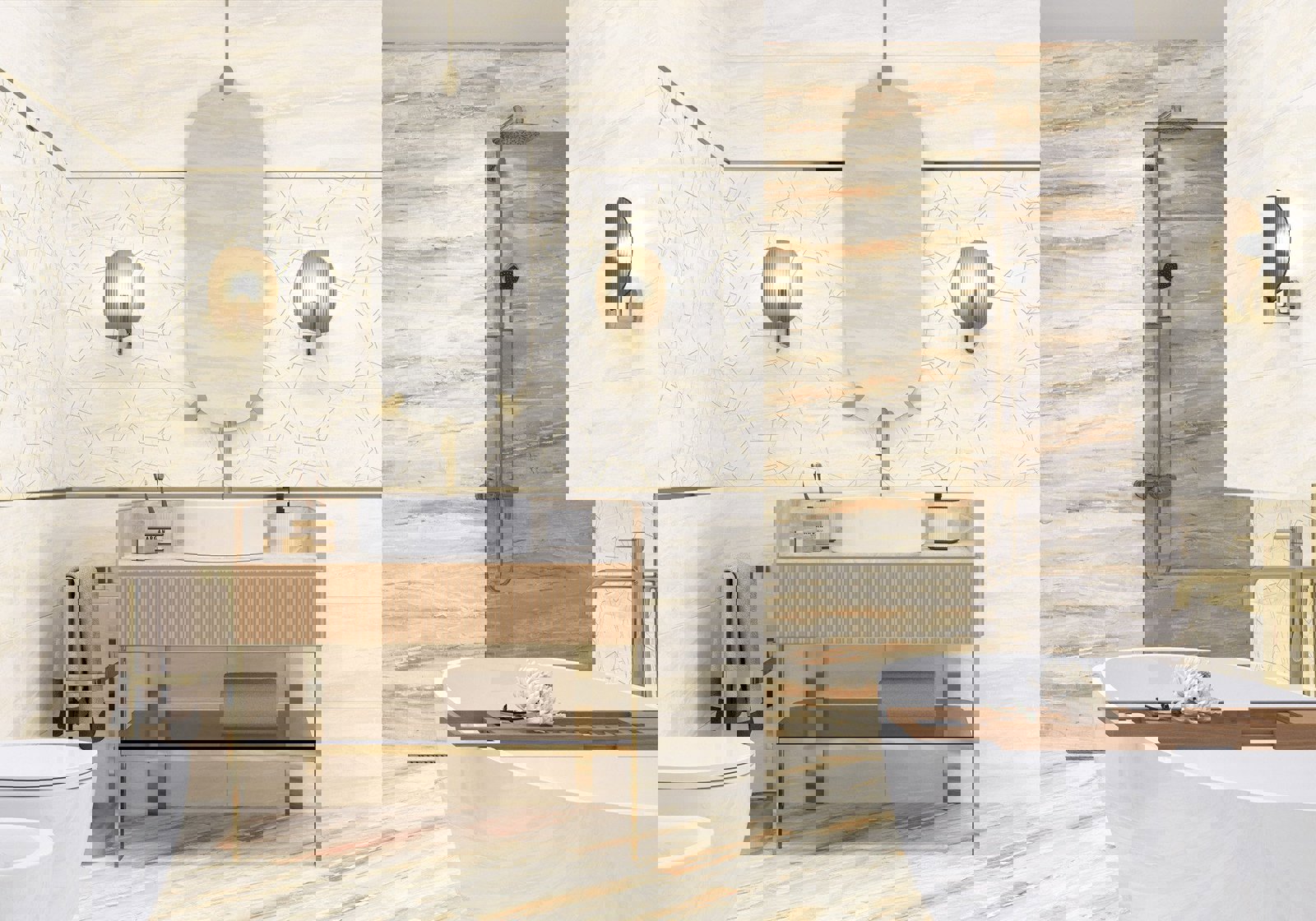 Изображение товара Керамическая плитка Alma ceramica TWU93DNV44Rekb 30x90см цвет бежевая