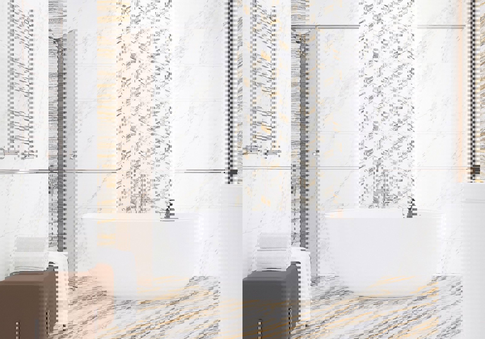 Изображение товара Керамическая плитка Alma Ceramica TWU93UMB00R белая 30x90 см