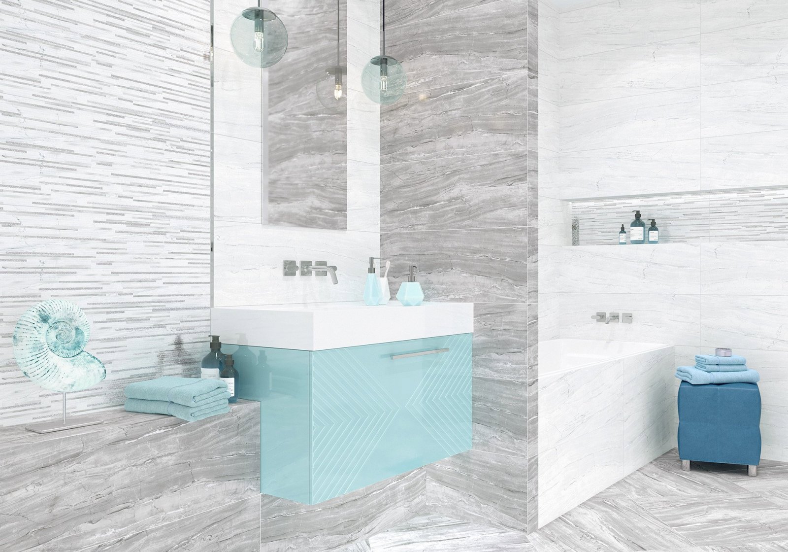 Изображение товара Керамическая плитка Alma ceramica TWU93SGP07R 30x90 см серая