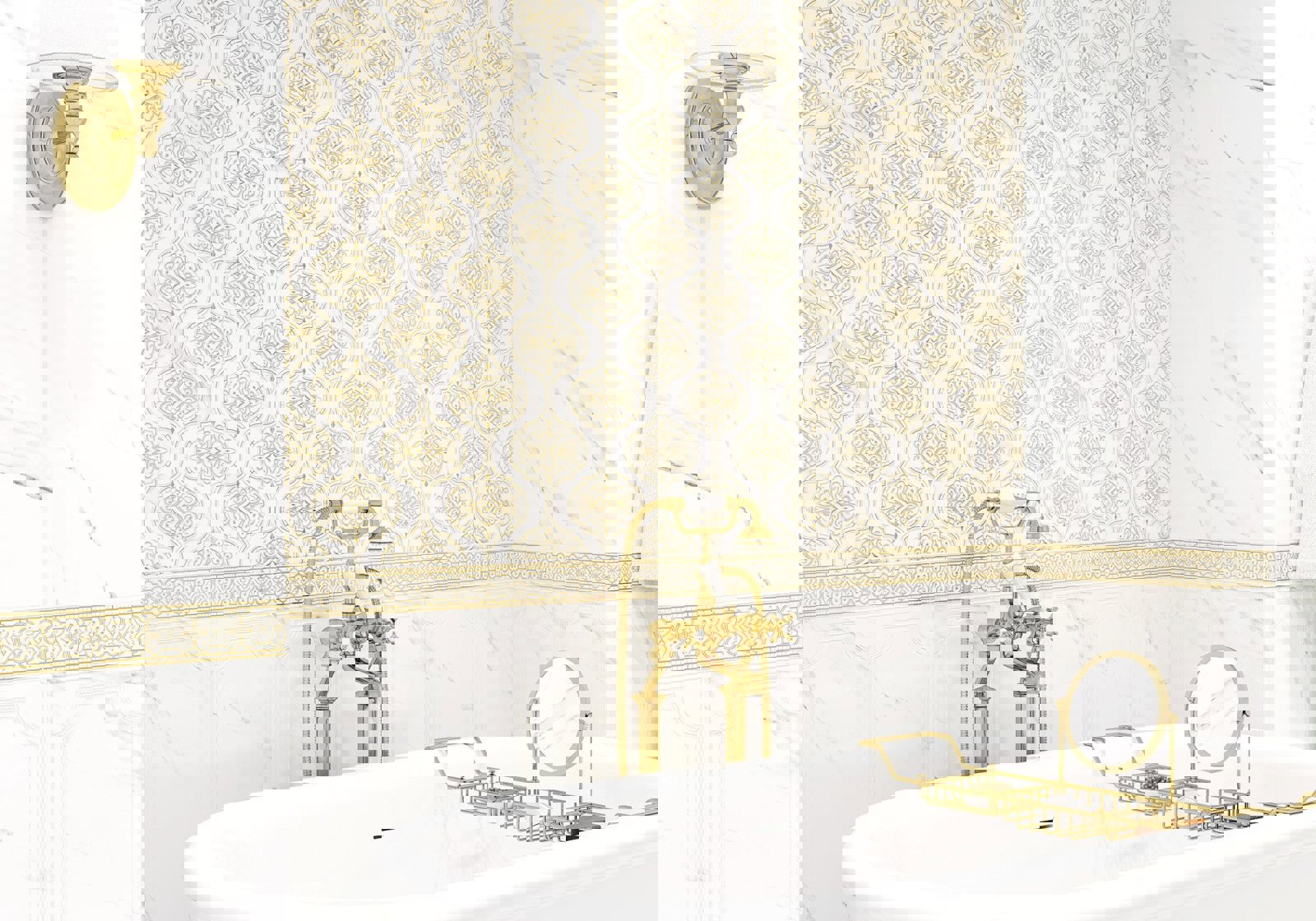 Изображение товара Керамическая плитка Alma ceramica TWU12ILN10Rekb 24.6x74см цвет белая