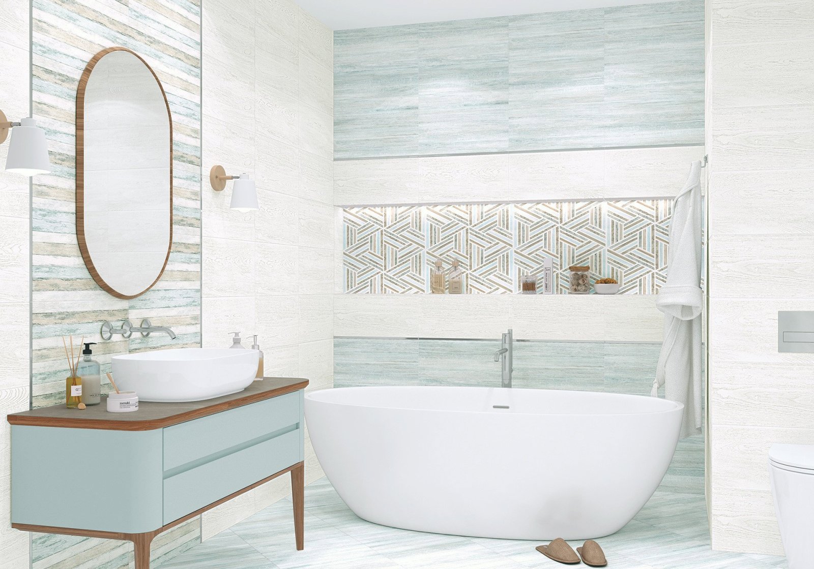 Изображение товара Керамическая плитка Alma Ceramica TWU09TON014 24.9x50 см бежевая