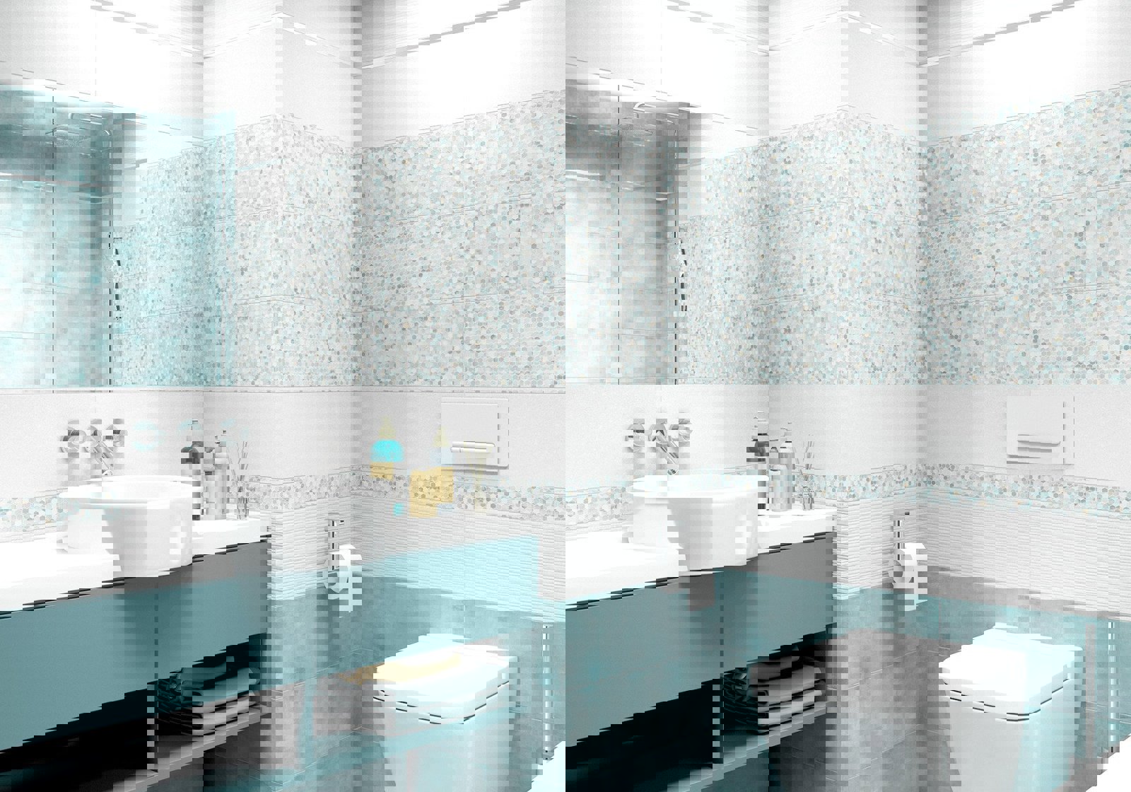 Изображение товара Керамическая плитка Alma ceramica TWU11ALS606ekb 20x60см цвет голубая