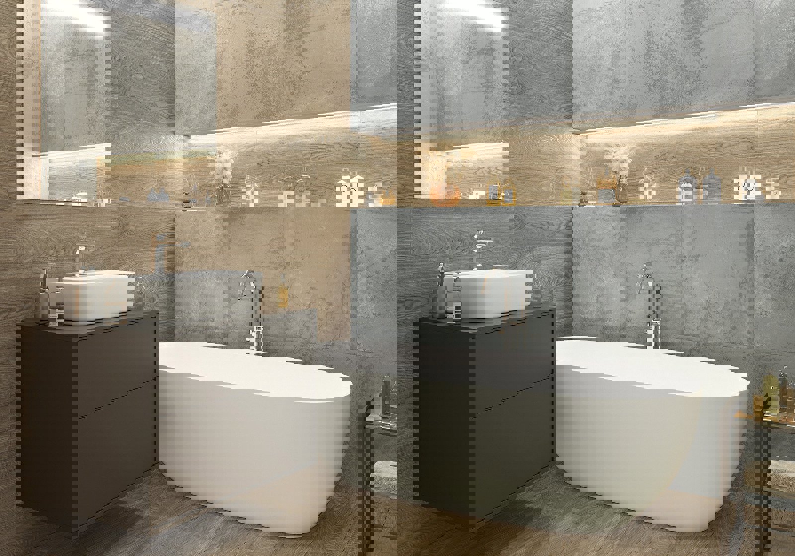 Изображение товара Керамогранит Alma ceramica Andora GFA92ADR44Rekb 20x90см цвет коричневый, цена за упаковку