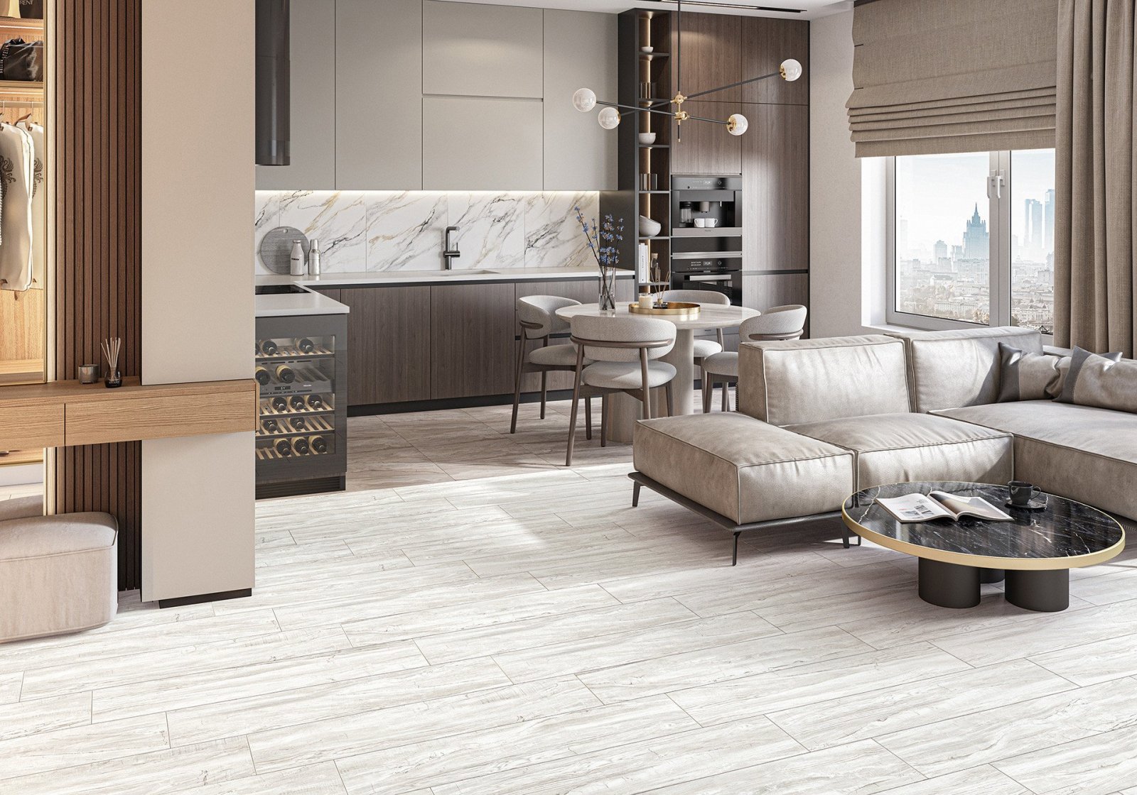 Изображение товара Керамогранит Alma ceramica Wonderwood GFA92WDW07Rekb 20x90см цвет светло-серый, цена за упаковку