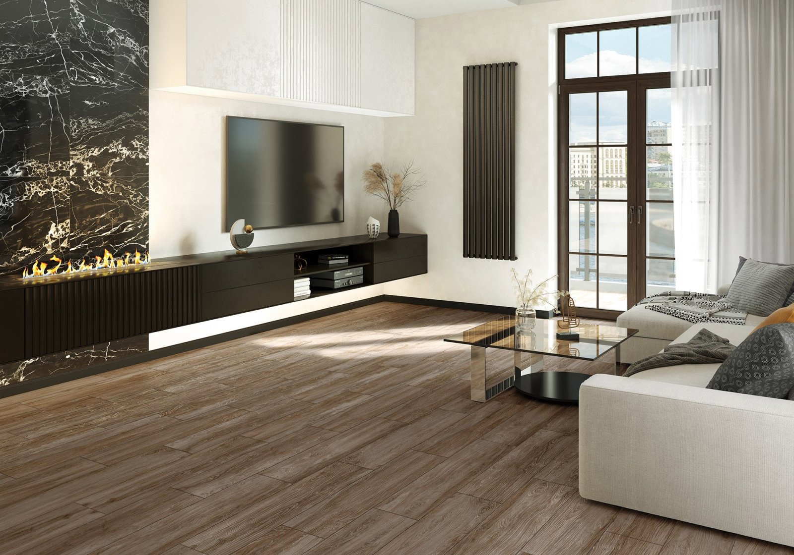 Изображение товара Керамогранит Alma ceramica Sanray GFA92SNR40Rekb 20x90см цвет коричневый матовый, цена за упаковку