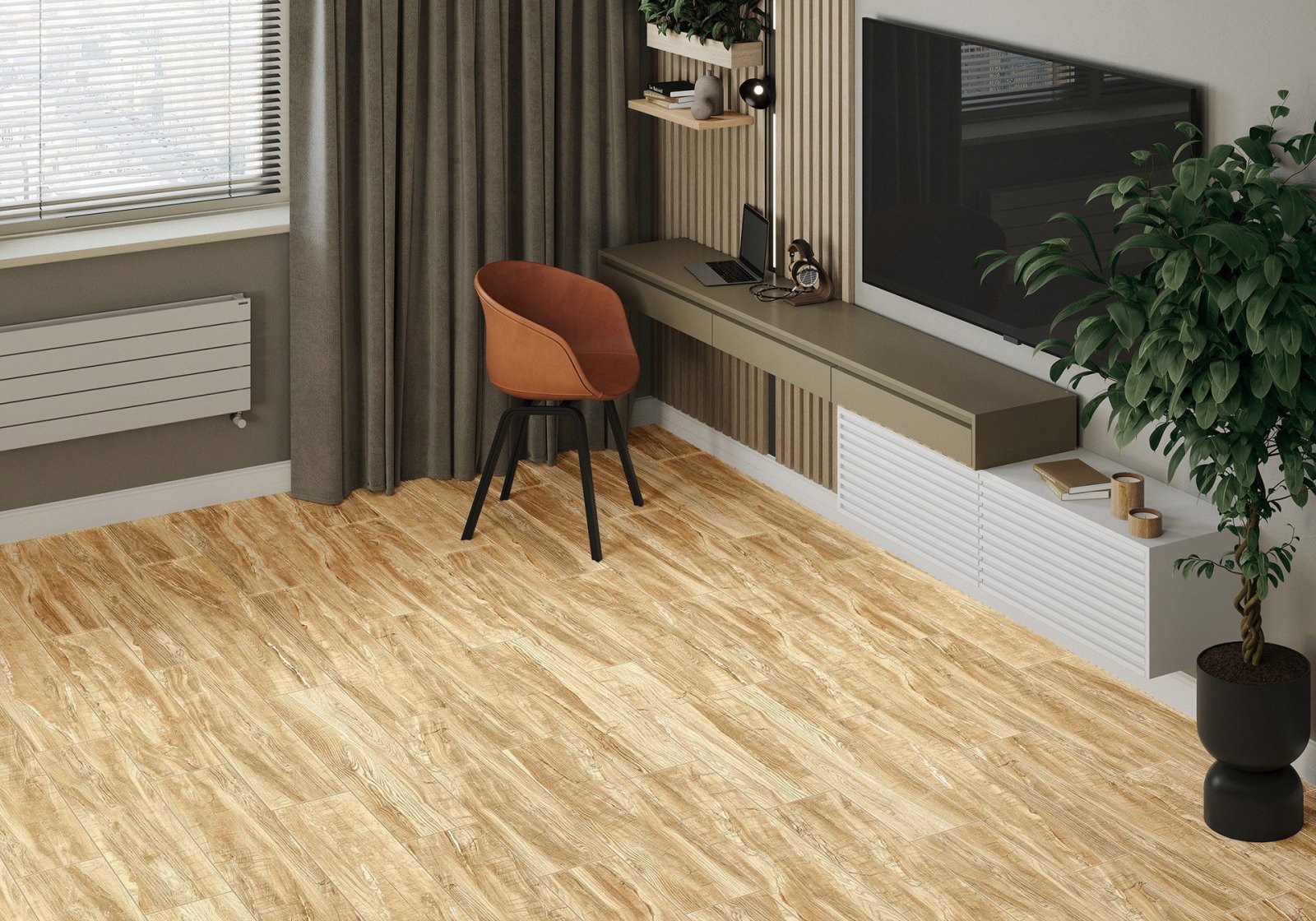 Изображение товара Керамогранит Alma ceramica Wonderwood 20x90 см бежевый для пола и стен