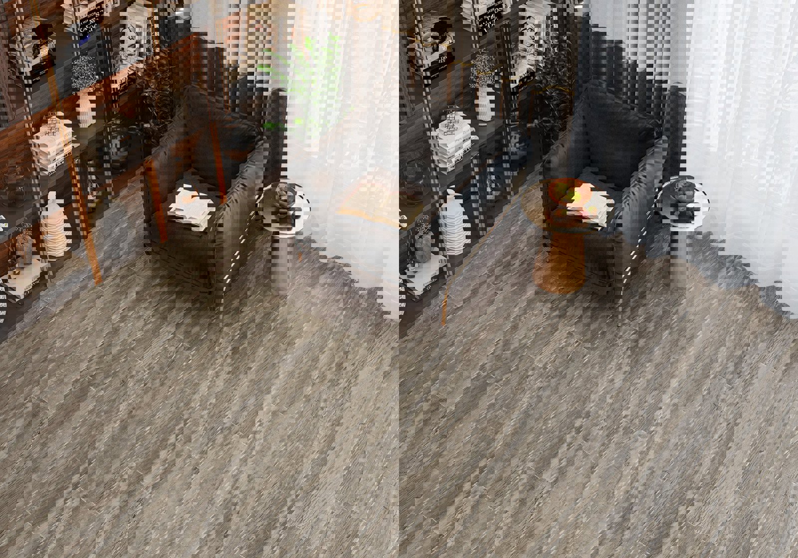 Изображение товара Керамогранит Alma Ceramica Wonderwood 20x90см коричневый для пола и стен