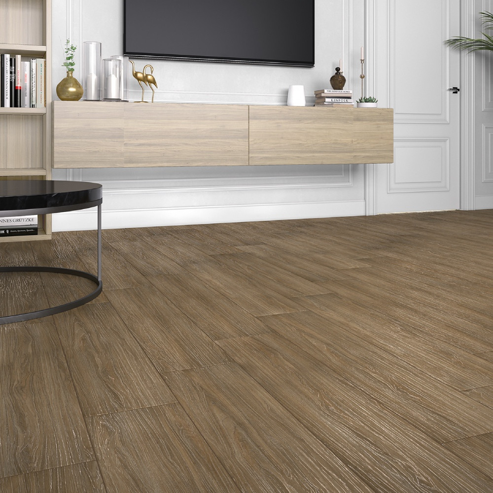 Изображение товара Керамогранит Alma Ceramica Sandal 20x90 см коричневый, морозостойкий для пола и стен