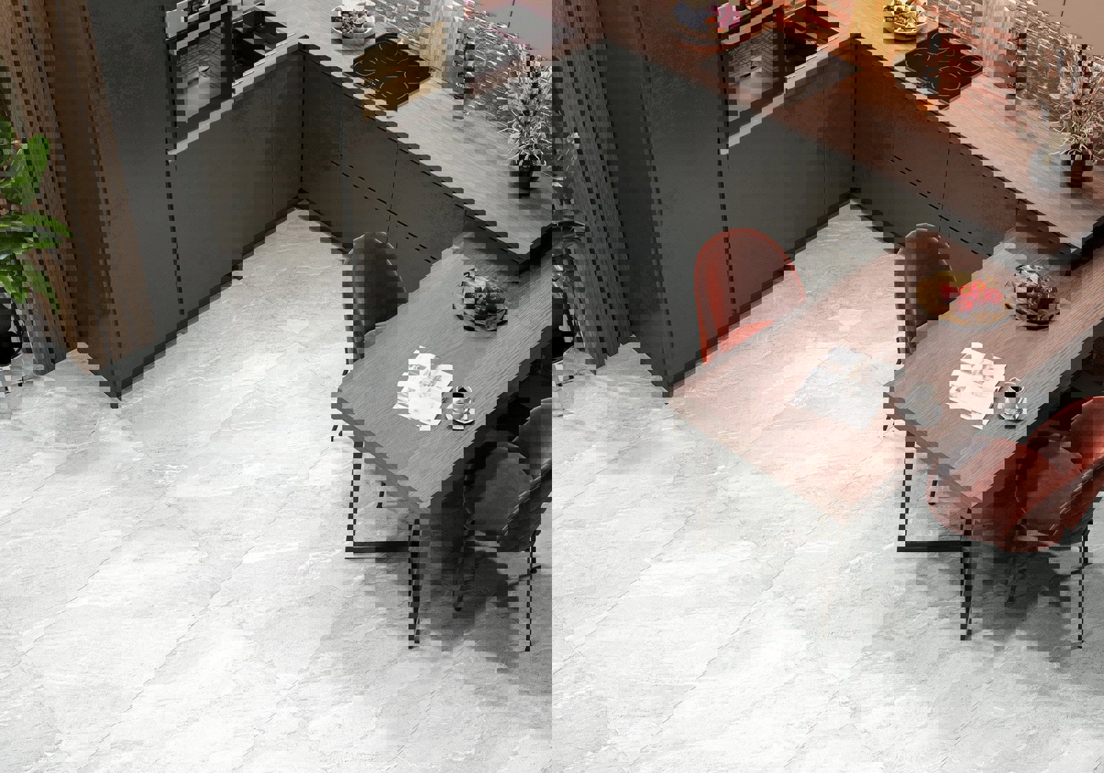 Изображение товара Керамогранит Alma Ceramica Nexstone 57x57 см белый эффект камень морозостойкий