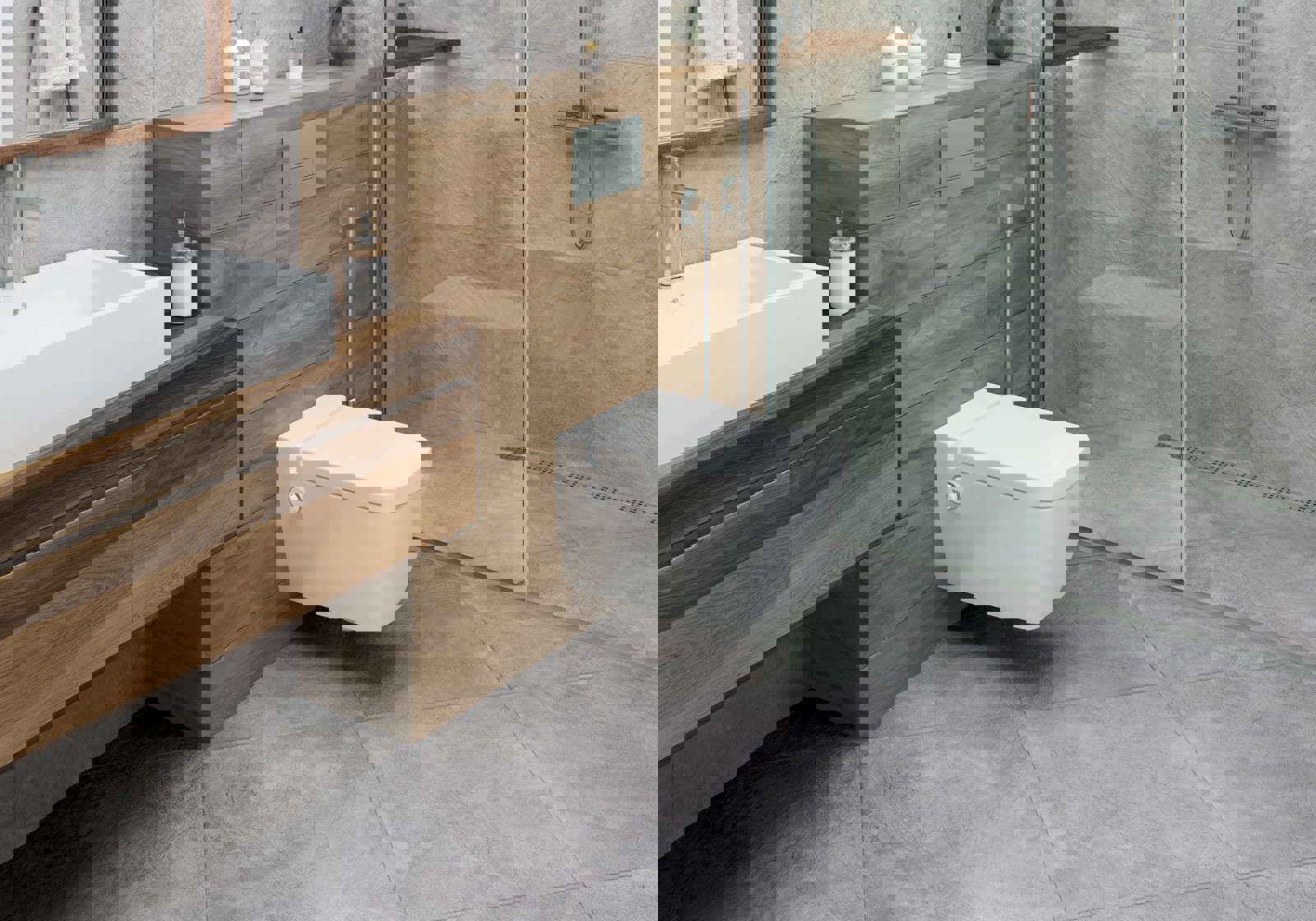 Изображение товара Керамогранит Alma ceramica Toscana GFU57TSC70Rekb 57x57 серый глазурованный