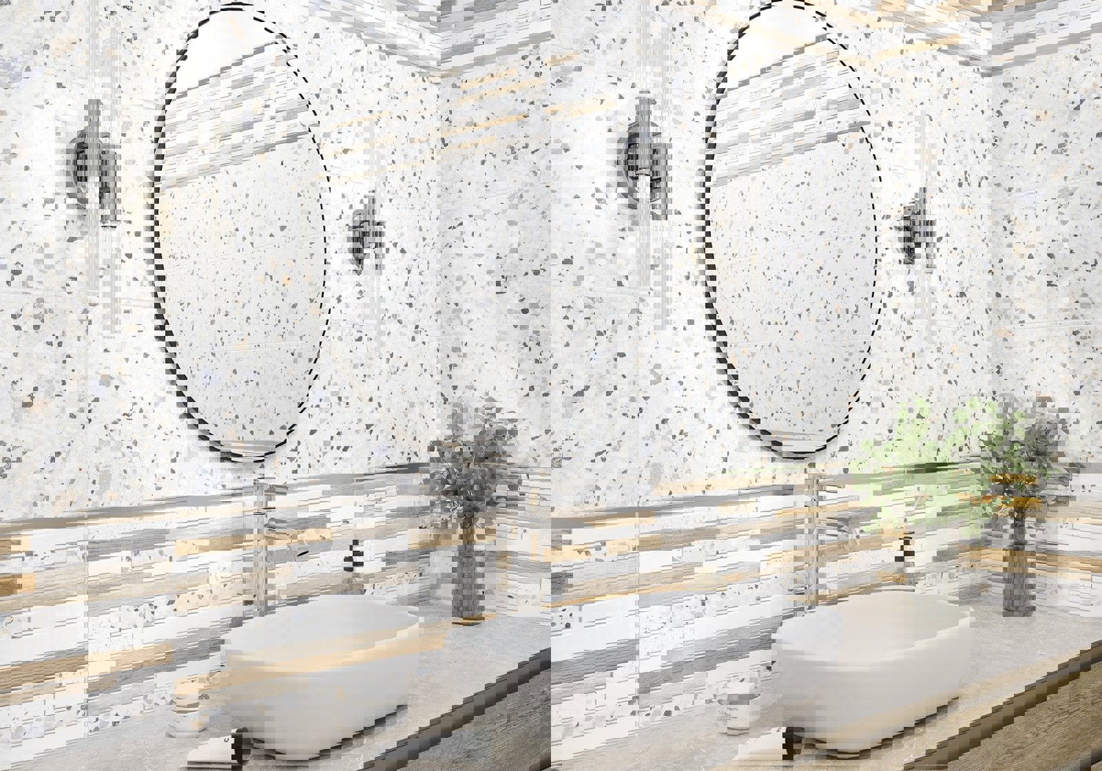 Изображение товара Керамогранит Alma ceramica Terrazzo GFA57TRZ07Lekb 57x57см цвет белый, цена за упаковку