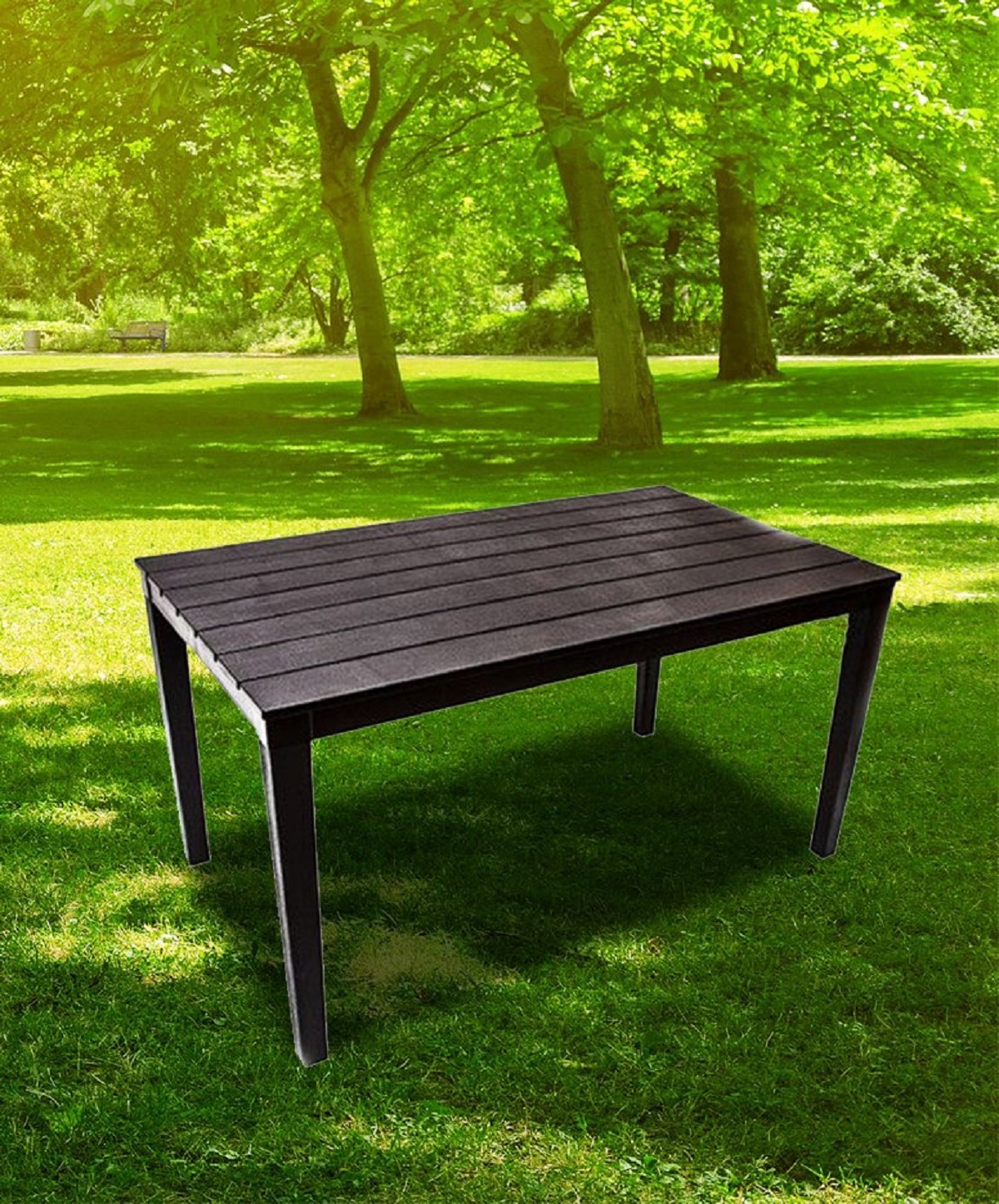 Изображение товара Нераздвижной складной садовый стол серии Прованс 140 см коричневый