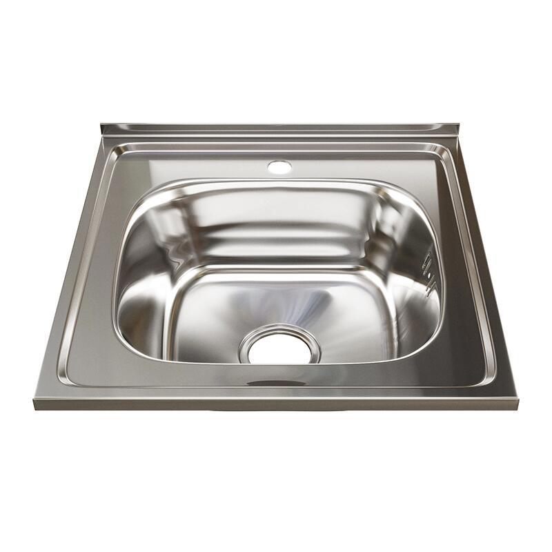 Изображение товара Мойка для кухни накладная Владикс 78847 50x50 см глубина чаши 18 см нержавеющая сталь цвет хром