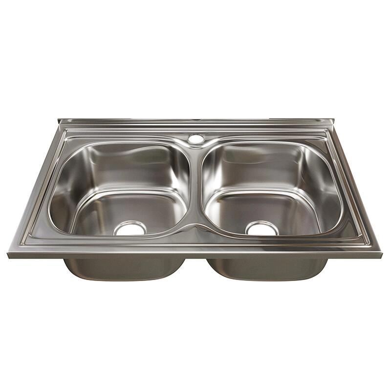Изображение товара Накладная кухонная мойка Владикс 18254 80x50 см нержавеющая сталь хром