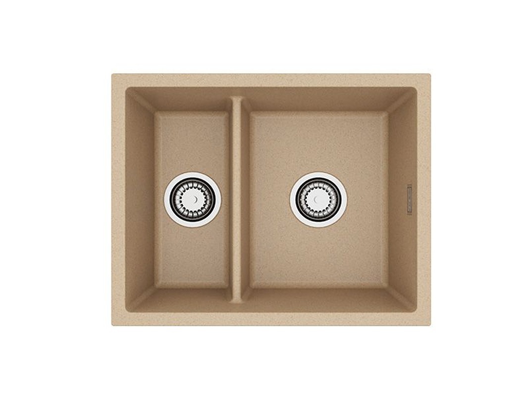 Изображение товара Мойка для кухни врезная Alveus 1150068 55x40 см глубина чаши 19.8 см искусственный камень цвет бежевый