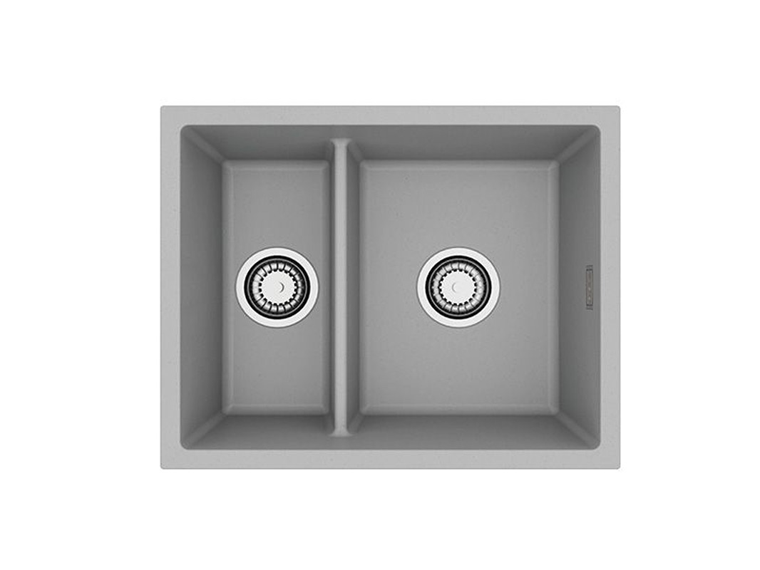 Изображение товара Мойка для кухни врезная Alveus 1150066 55x40 см глубина чаши 19.8 см искусственный камень цвет серый