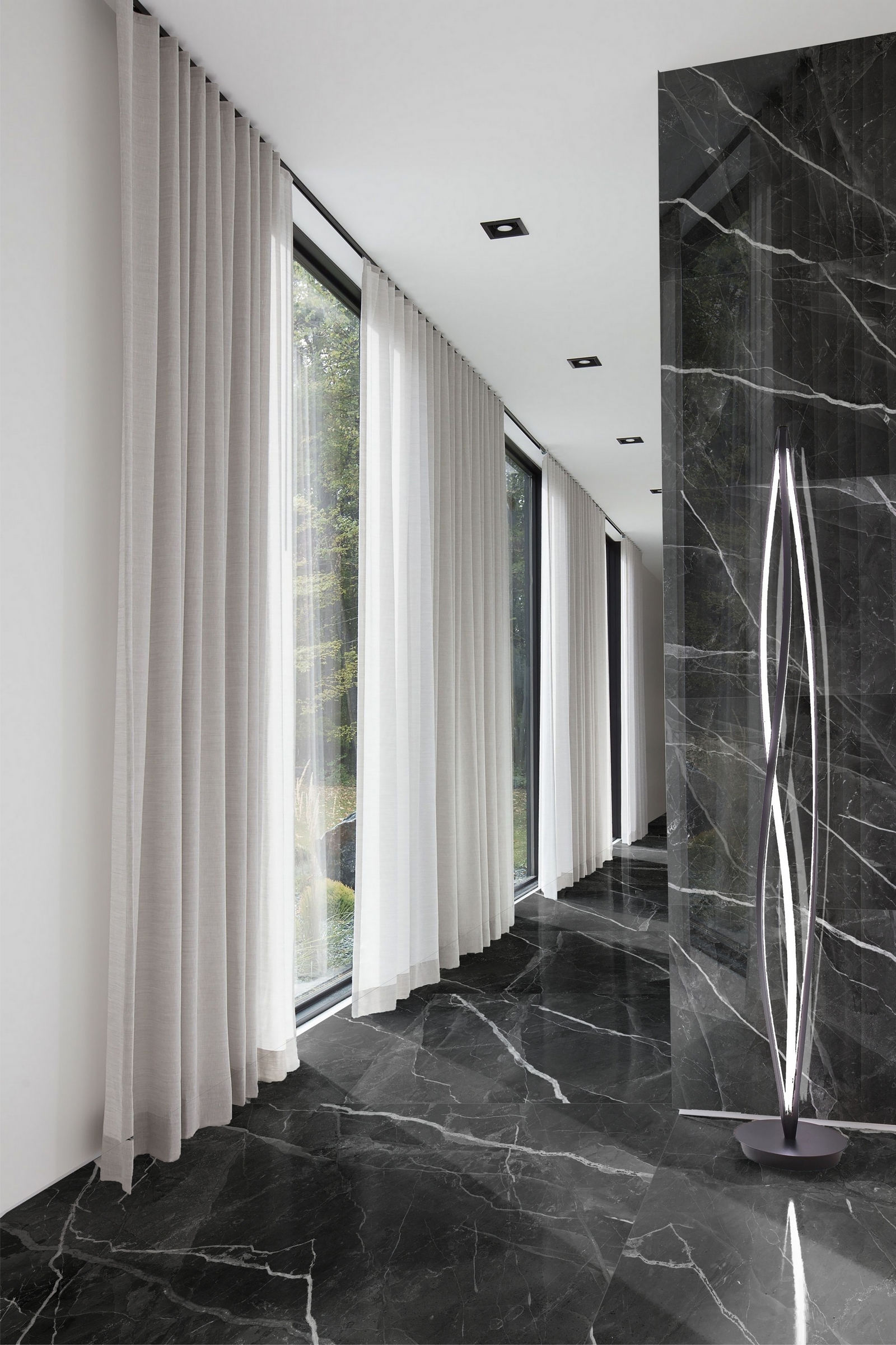 Изображение товара Керамогранит Global Tile Arcadia GT 120x60 см темно-серый, полированный, мраморный эффект