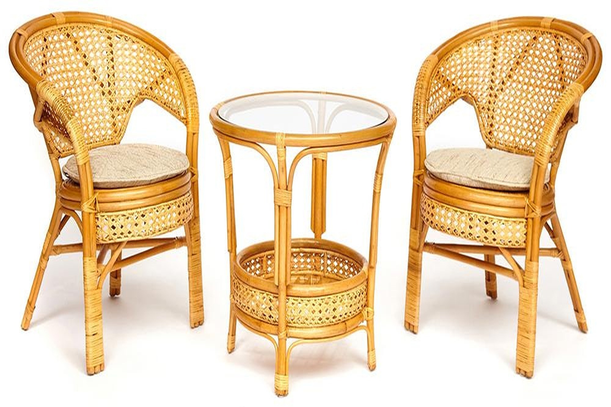Изображение товара Садовая мебель для отдыха Tetchair Rattan ротанг коричневый 3 предмета