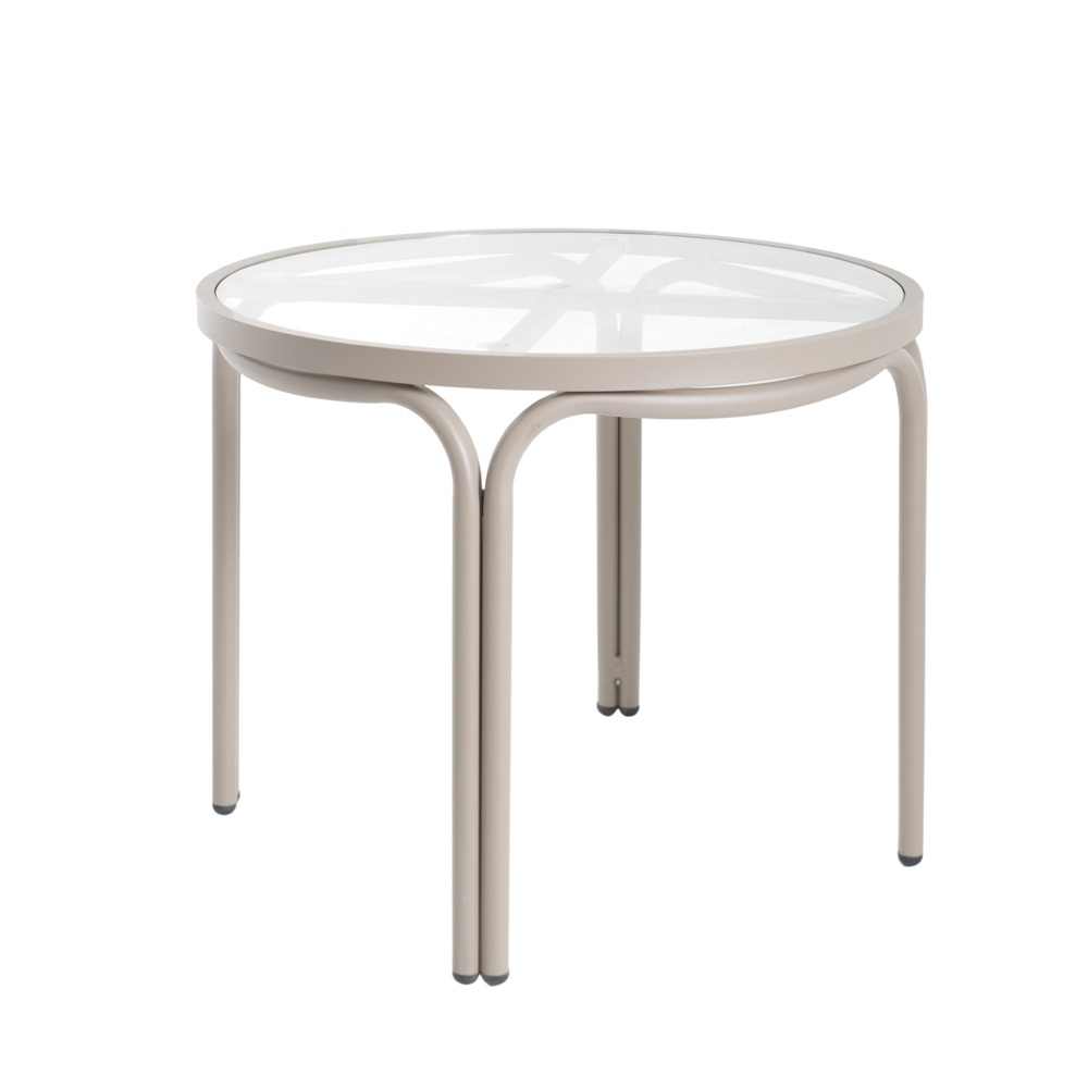 Изображение товара Нераздвижной садовый стол Foodatlas Фазенда 500x500 см алюминий стекло серый