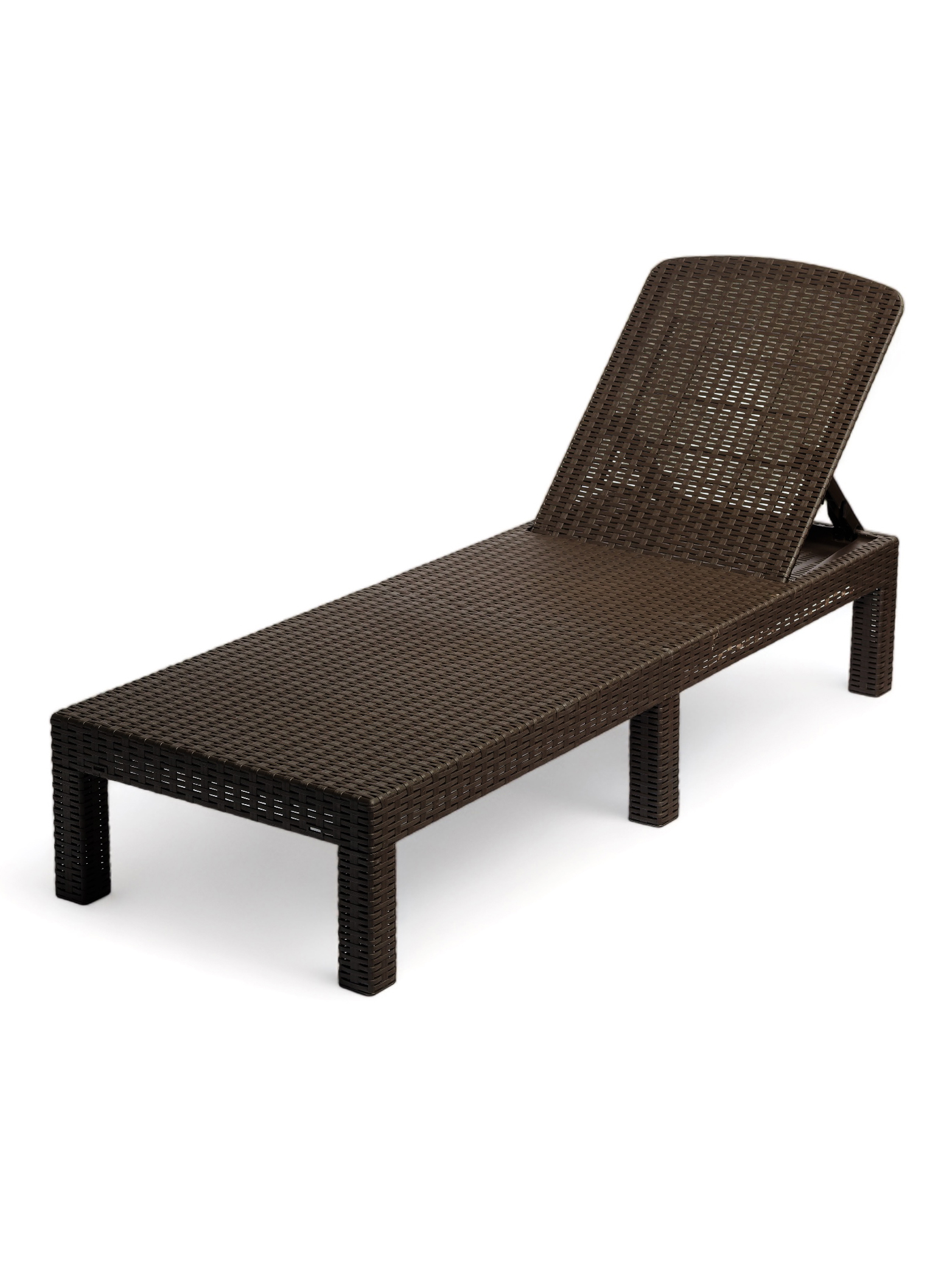 Изображение товара Складной пластиковый шезлонг коричневый ATTRIBUTE для отдыха на улице