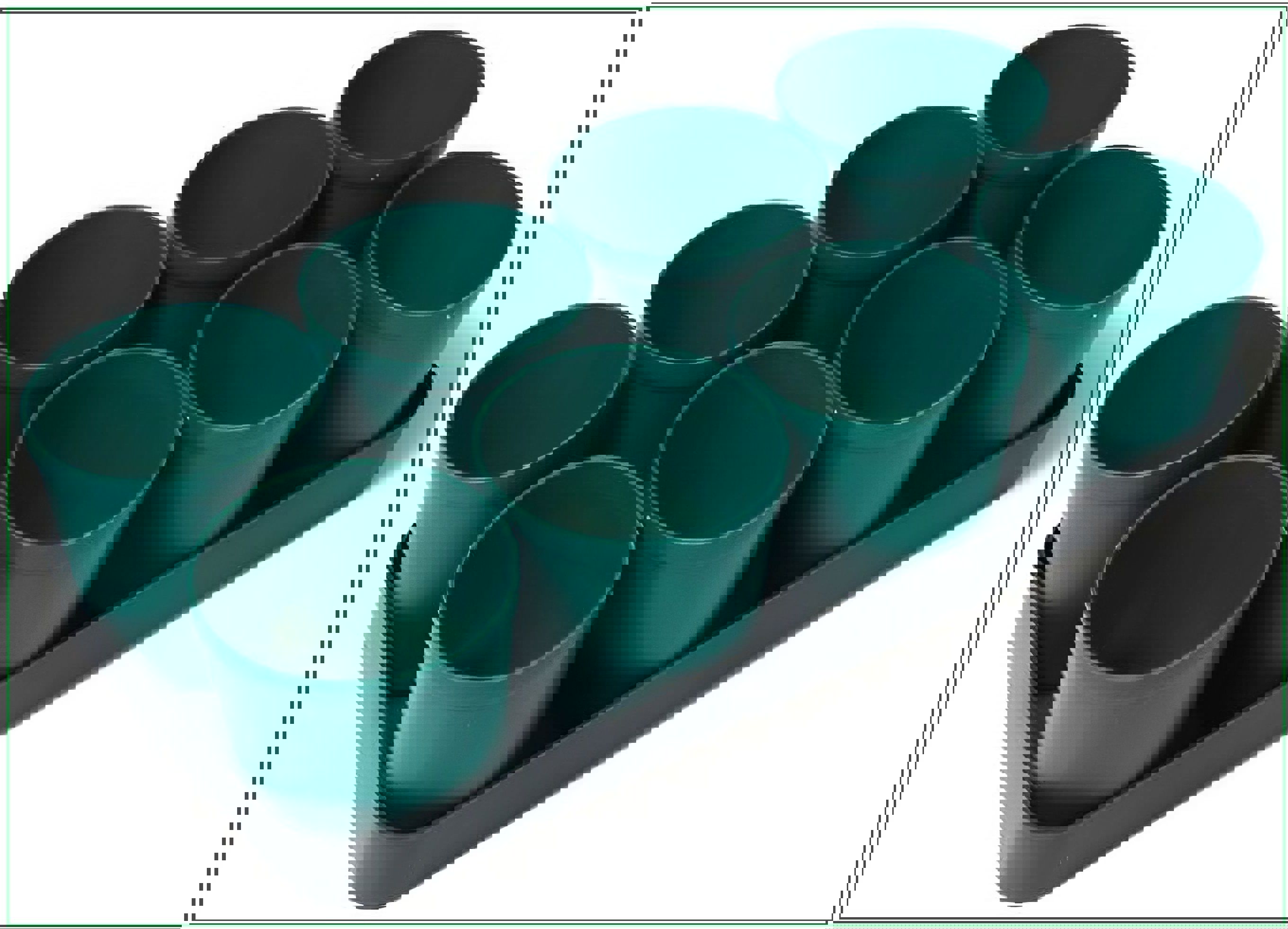 Изображение товара Комплект для рассады Лето пластиковый разноцветный 8 стаканов 0.5 л и поддон